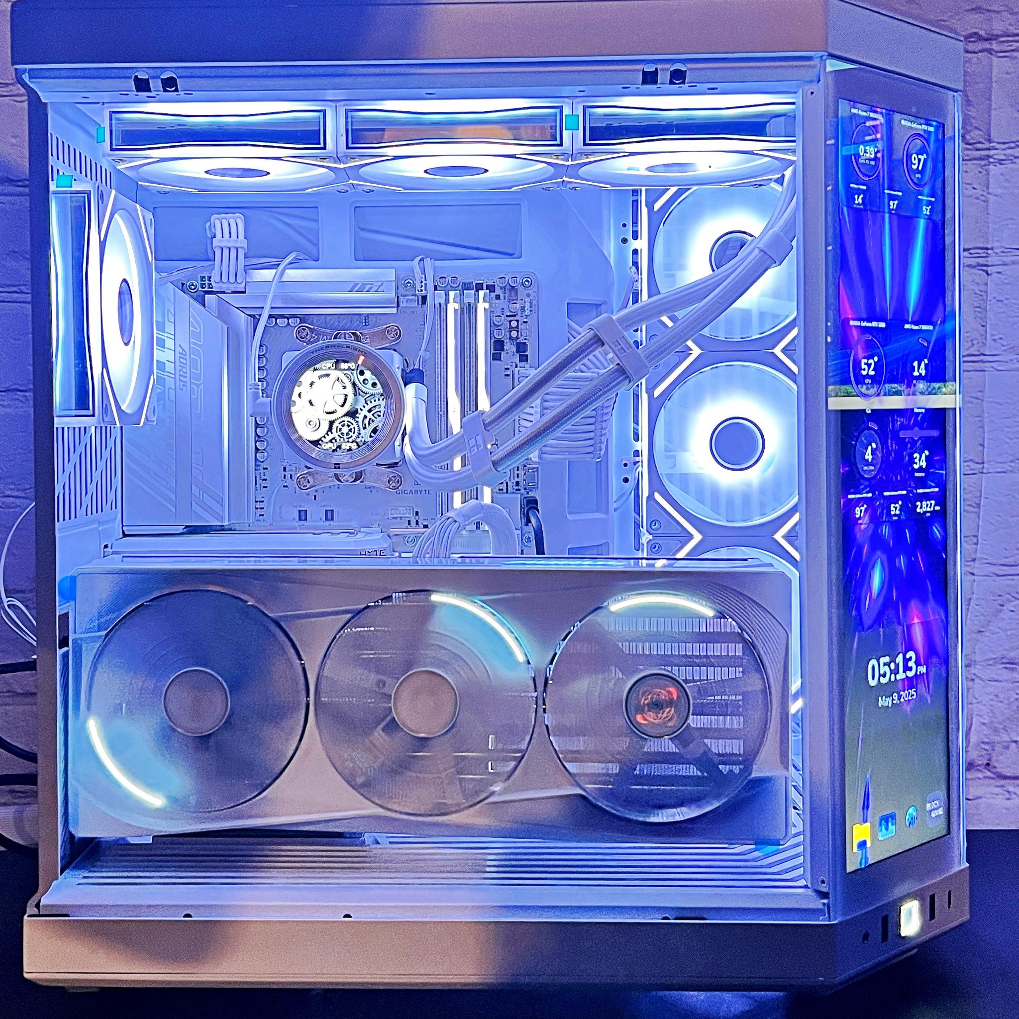 5080 AORUS MASTER ICE 9800X3D 32GB DDR5 2TB M.2 WIFI 7 HYTE Y70 TOUCH INFINITE