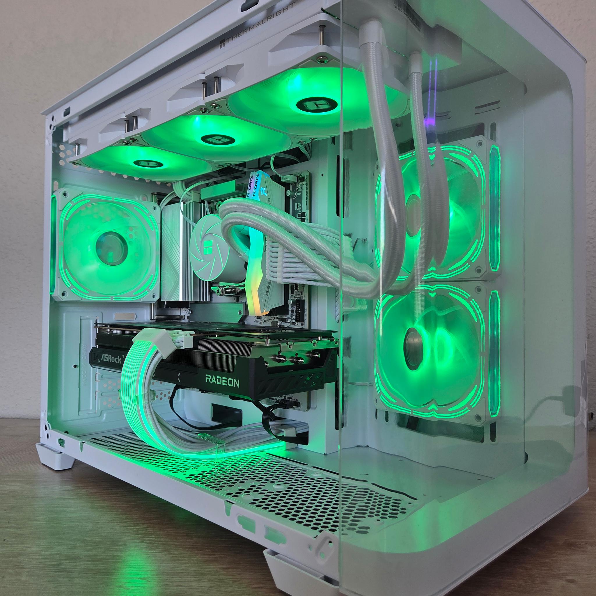 ❄️🏔️ Frost Tundra X | RX 9070 16GB | Ryzen 5 7600X | 32GB DDR5 | Curved Glass Edition 🤍❄️/D/