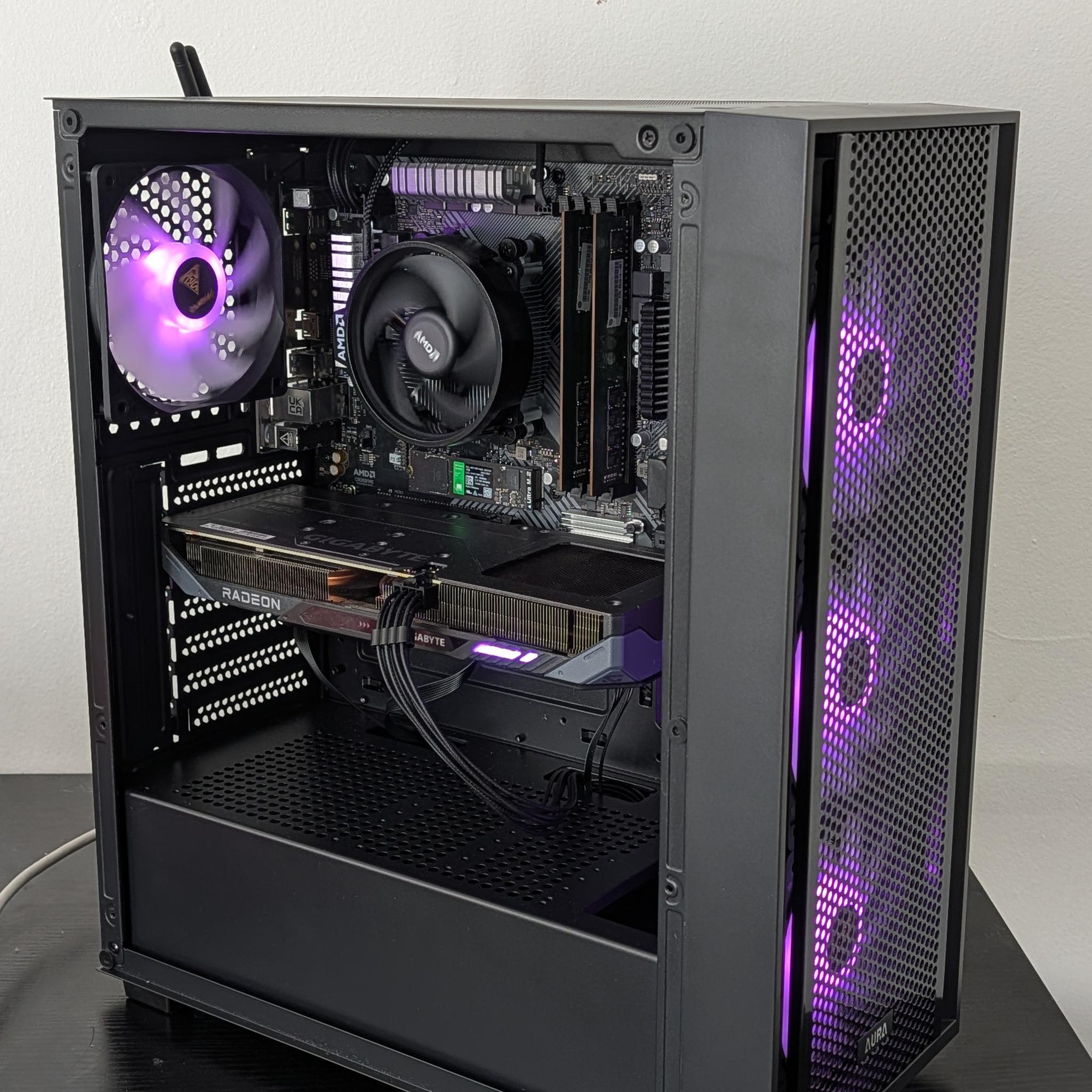 RX 9060 XT 8GB | Ryzen 5 5500 | 32GB DDR4 | 1TB NVME M2 SSD | Wi-Fi Bluetooth | Custom Gaming PC