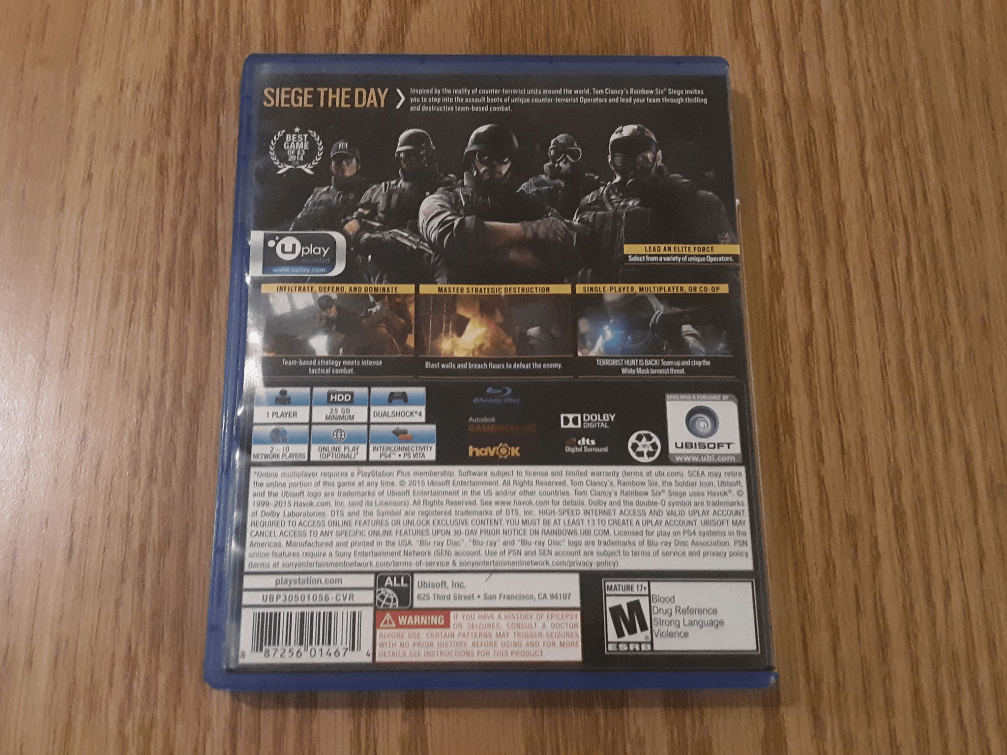 PS4 || Tom Clancy's Rainbow Six: Siege