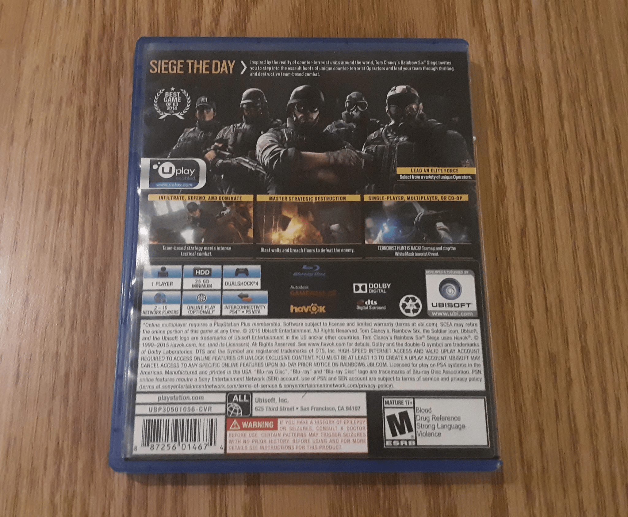 PS4 || Tom Clancy's Rainbow Six: Siege