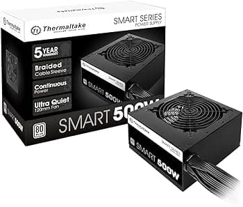 Thermaltake 500W 80 Plus Certified ATX Power Supply Brand New Open Box