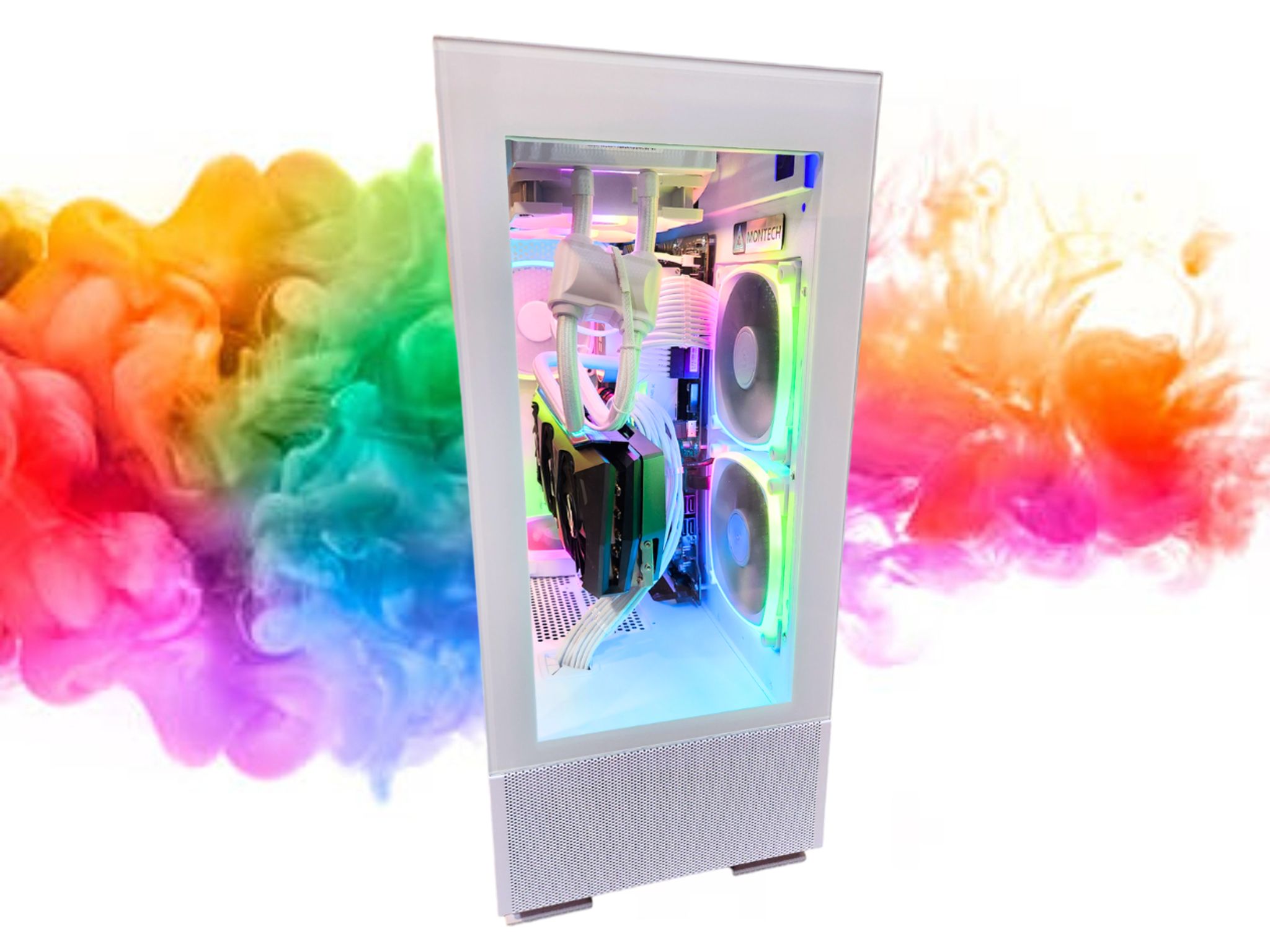 SALE: RTX 3080 + i5 11600k + 32GB RGB RAM + 2TB SSD + 6 Fans + Full RGB ( All White Gaming PC )