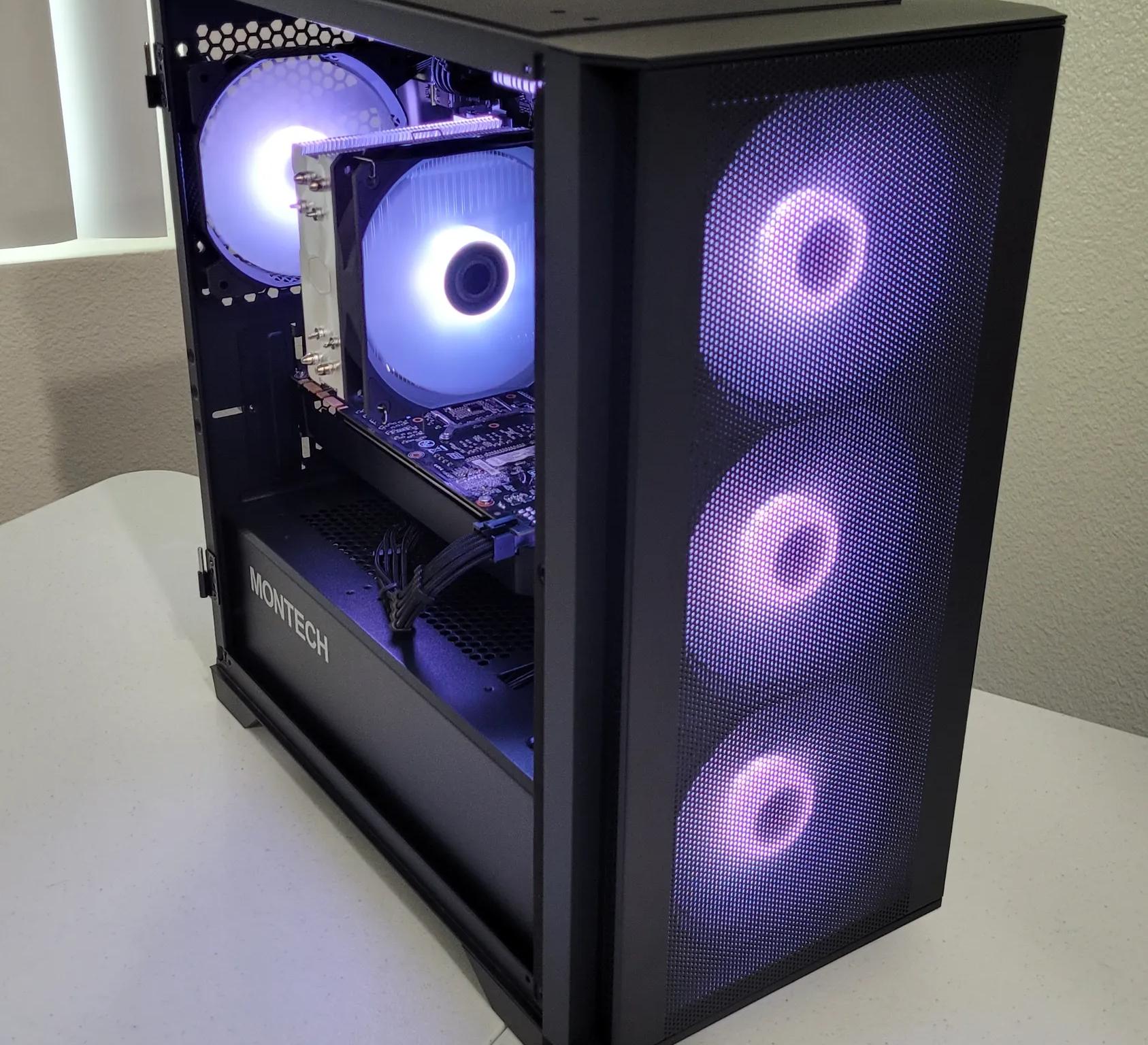 Black Gaming PC (Ryzen 5 2600X + GTX 1070 Ti + 1TB SSD + 16GB RAM + Wifi)