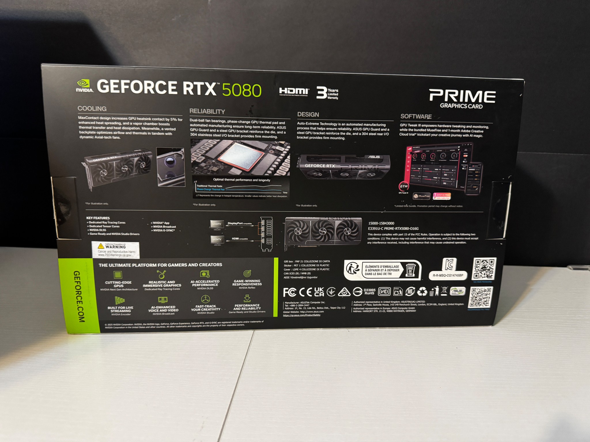 ASUS PRIME GeForce RTX™ 5080 16GB GDDR7 OC Edition