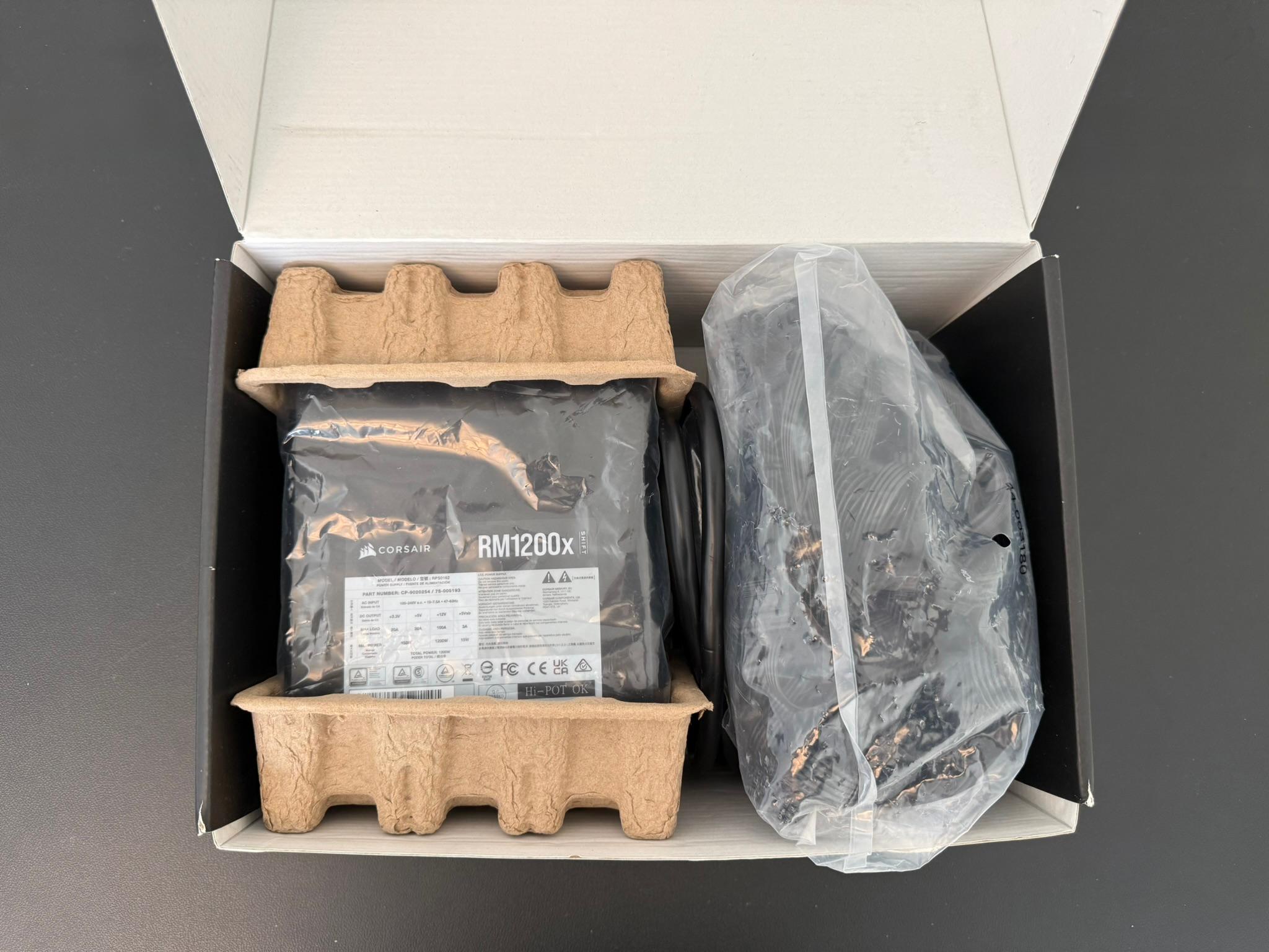 Corsair RM1200x SHIFT 1200W ATX 3.1 PSU | Box + All Cables | Mint Condition