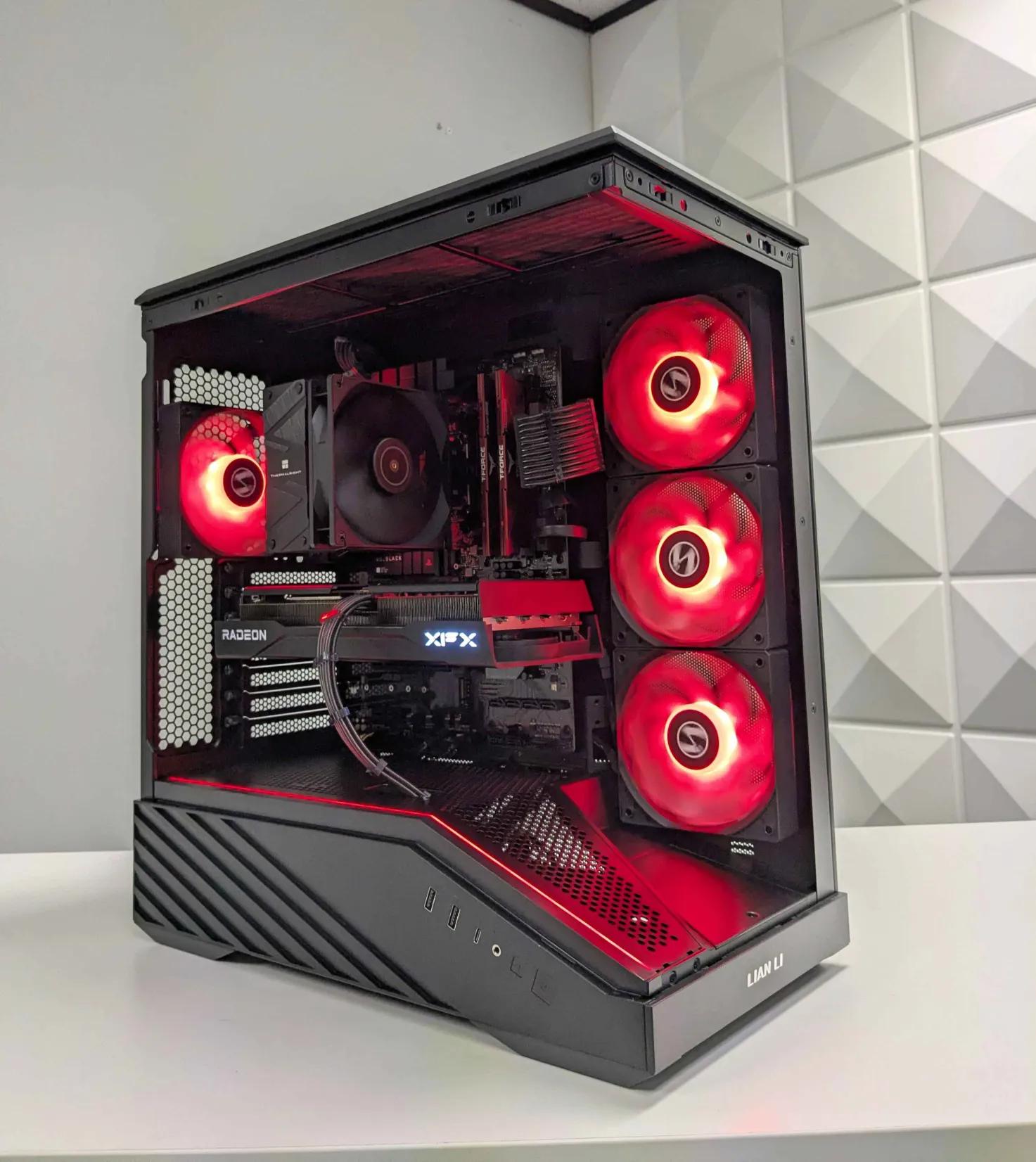 Black RGB Gaming PC - Ryzen 5 9600X - RX 9060 XT 16GB