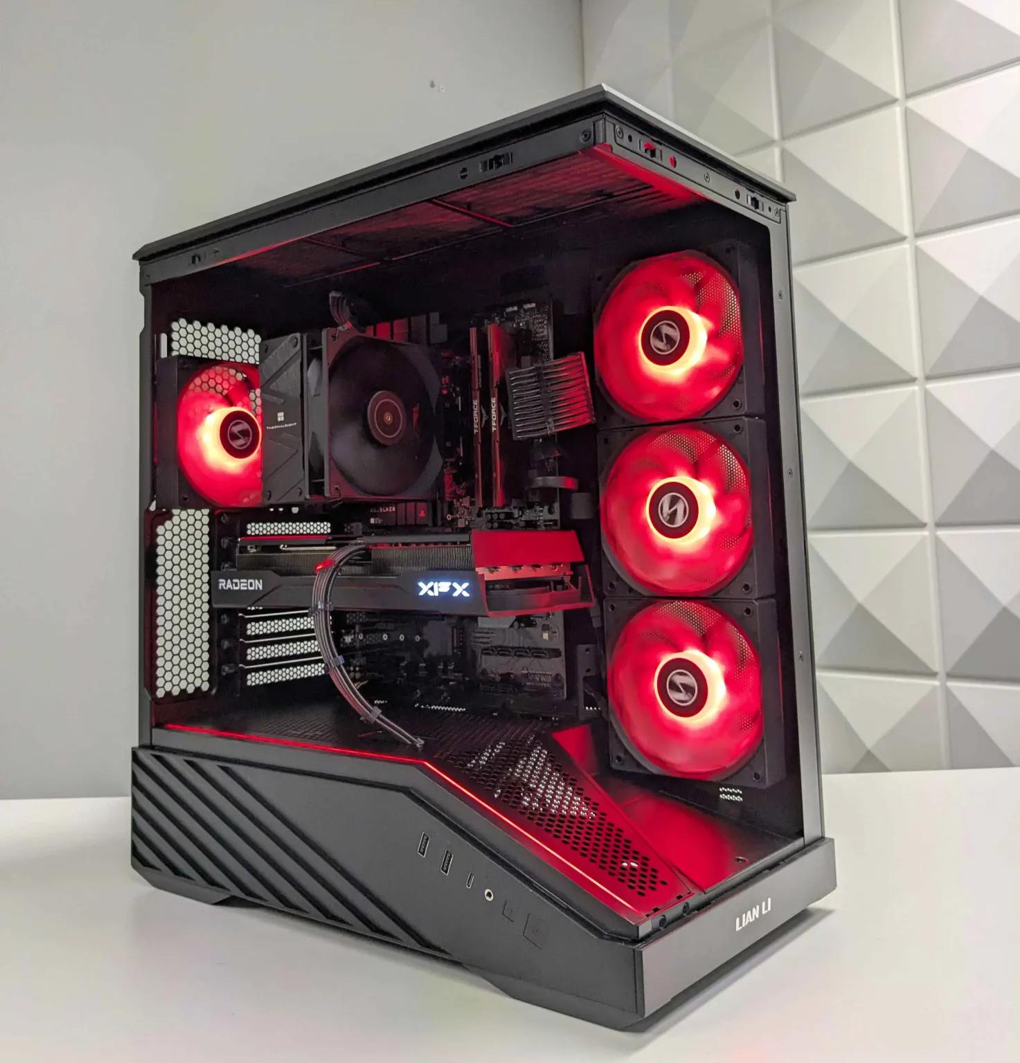 Black RGB Gaming PC - Ryzen 5 9600X - RX 9060 XT 16GB
