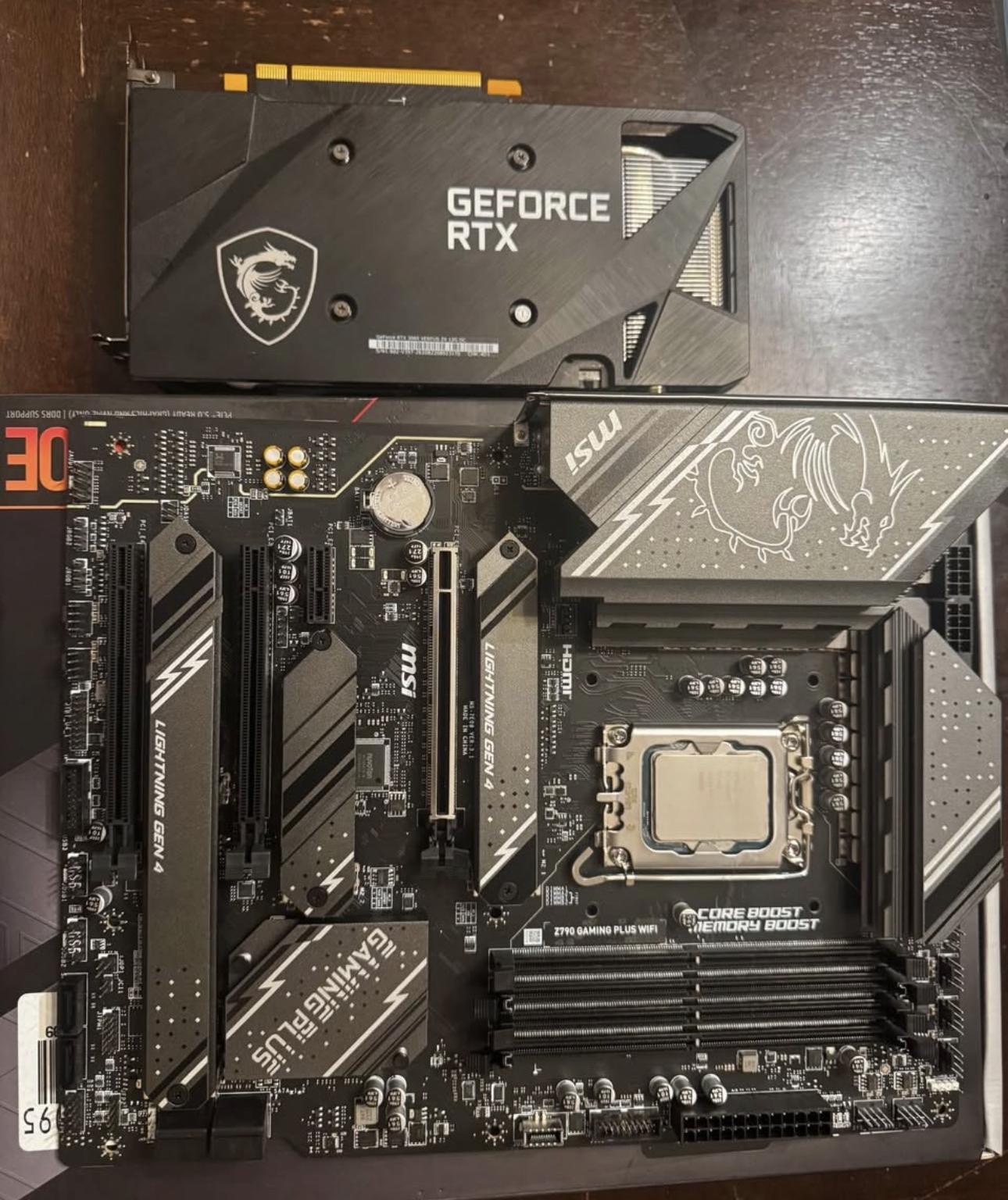 MSI 3060 12gb,  MSI z790 gaming plus WiFi & Intel I5 12600kf