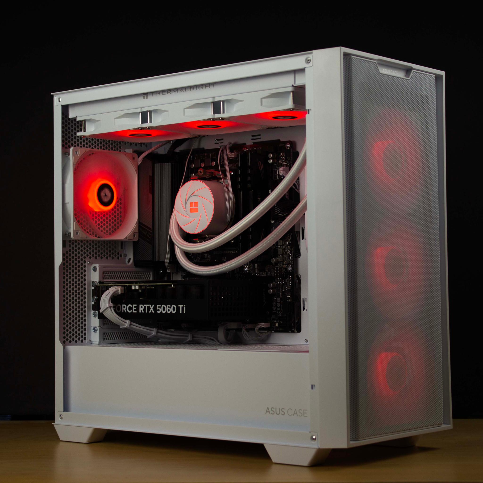 🧊❄️🧊 Clean Gaming PC – RTX 5060 TI, Ryzen 7 5700X, 32GB RAM, 1TB SSD - WiFi, BlueTooth 🧊❄️🧊