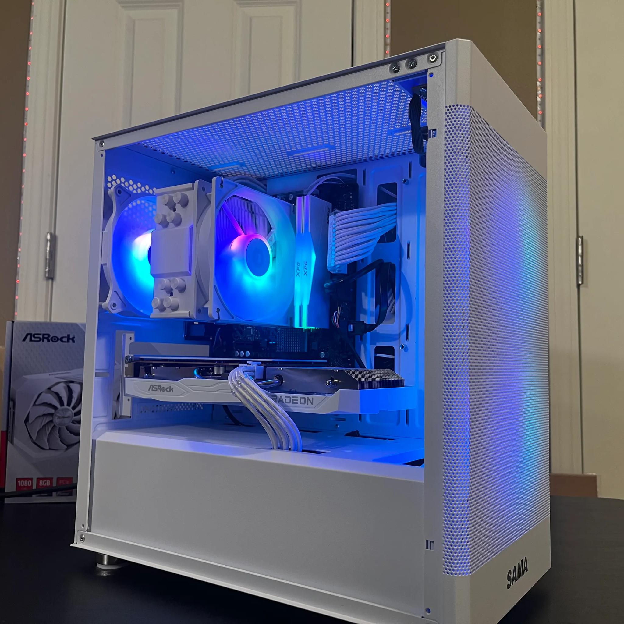 WHITE ARGB PC|RX 6600|INTEL 12TH GEN|16GB RAM|500GB SSD