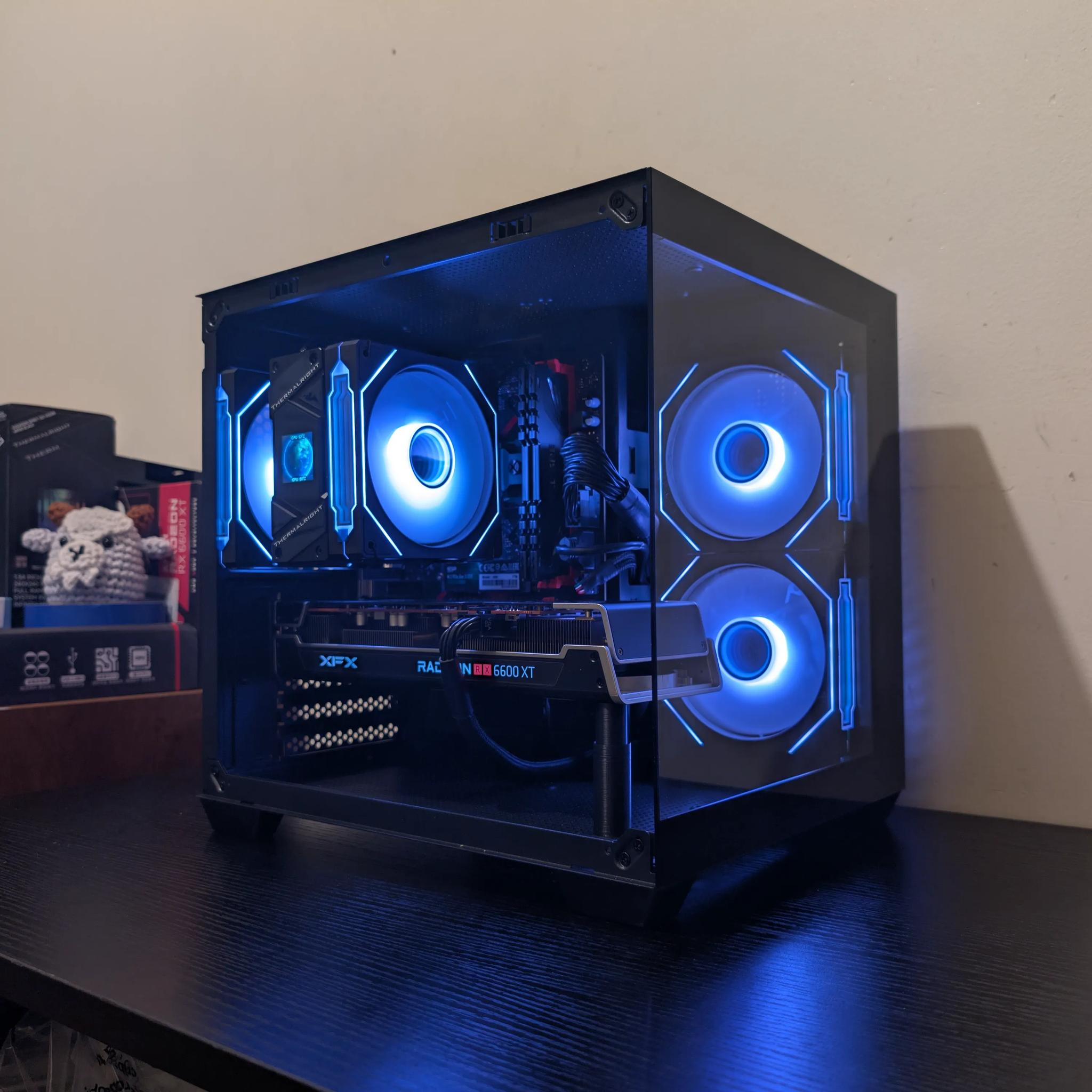 🐦‍⬛ Black RGB Gaming PC | RX 6600XT | Ryzen 5 3600 | 1TB SSD | 16GB RAM | WiFi & Bluetooth 🐦‍⬛