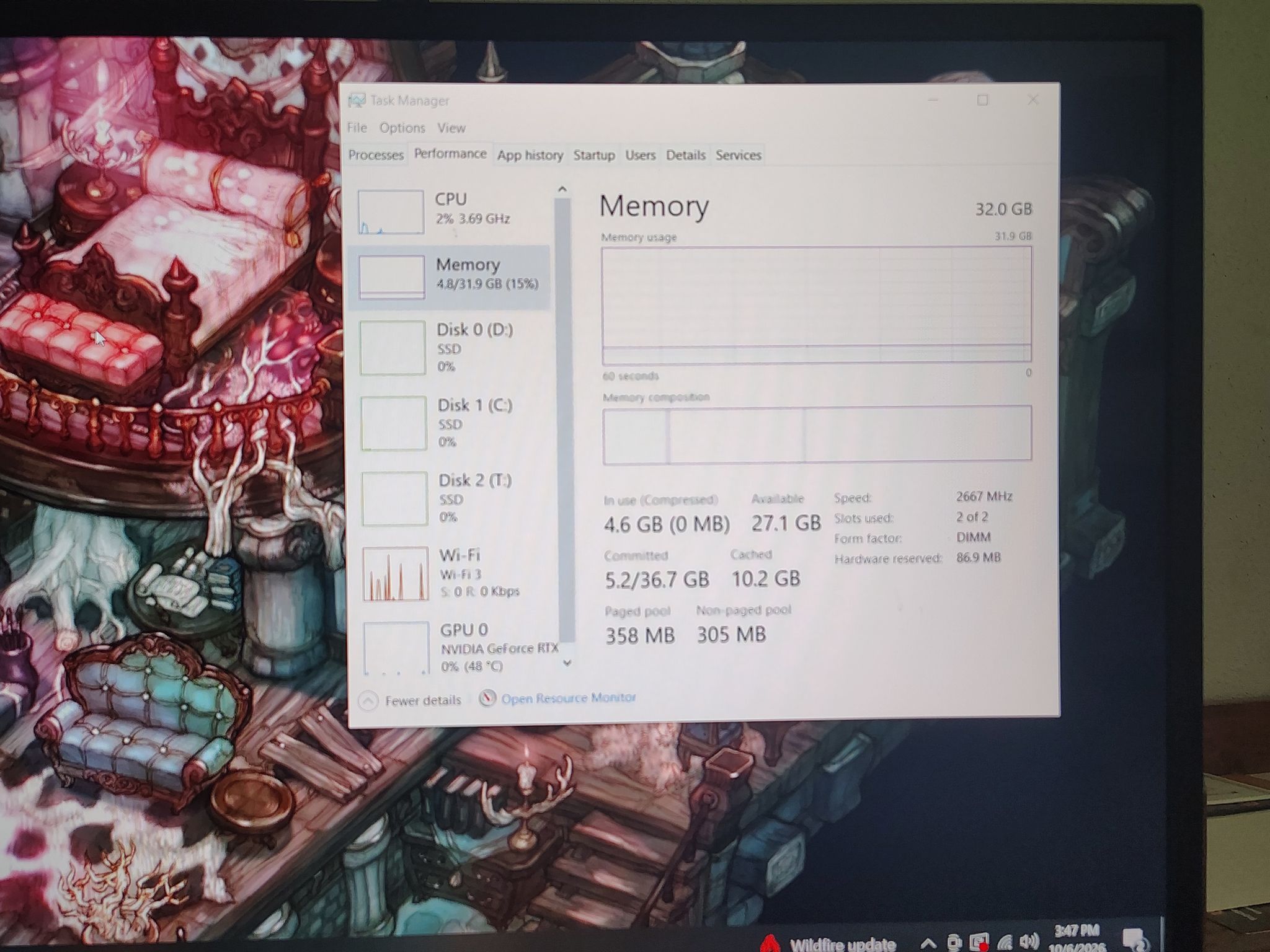 HyperX Fury 32GB 2666MHz DDR4 CL16 DIMM
