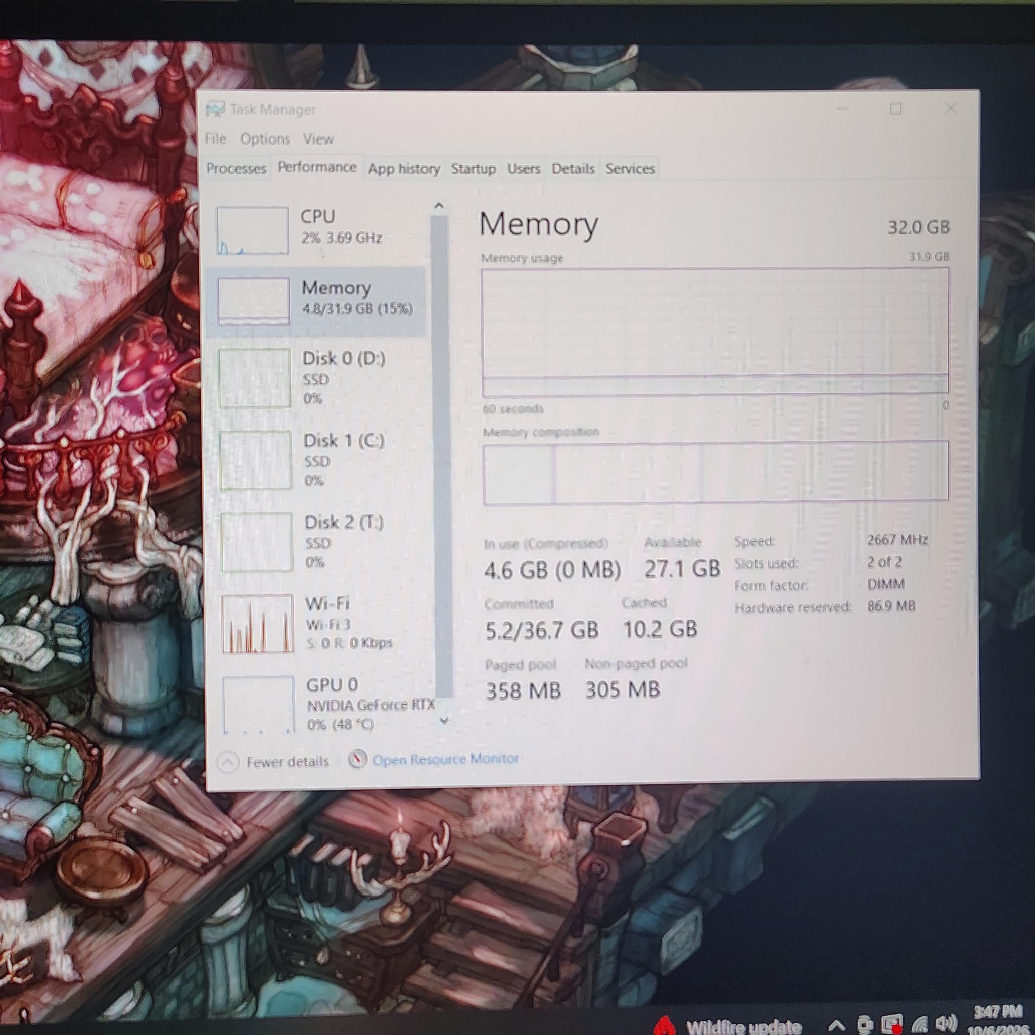 HyperX Fury 32GB 2666MHz DDR4 CL16 DIMM
