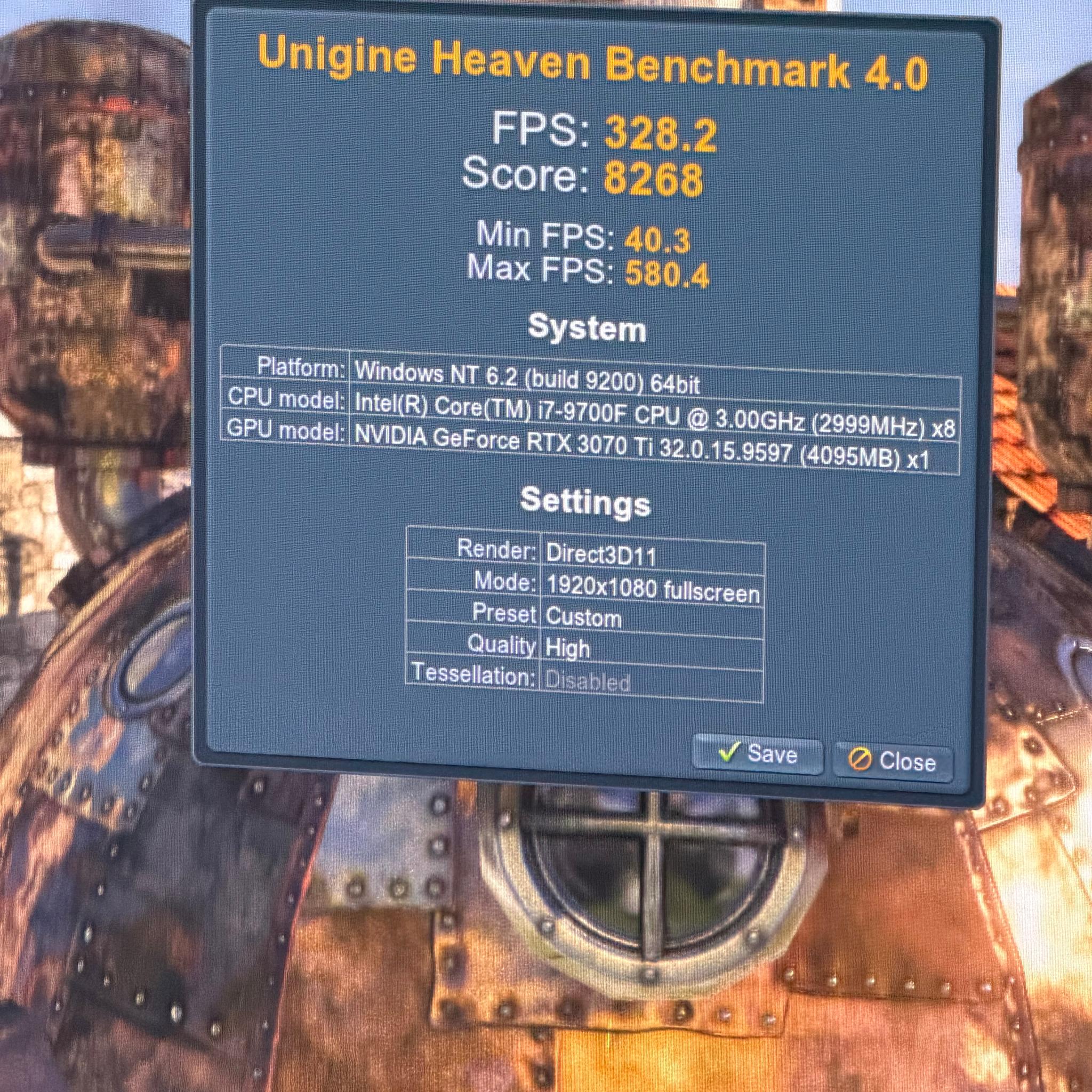 i7 9700F, 32GB DDR4 Ram, RTX 3070TI, 1 TB SATA Drive Gaming System