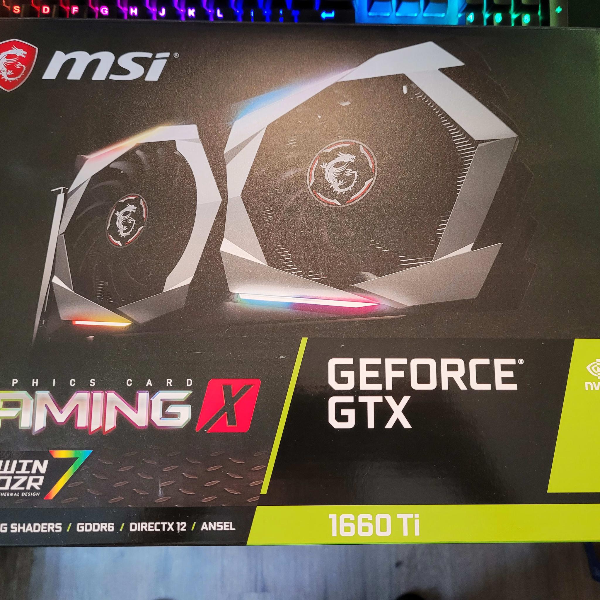 Brand New! MSI GeForce GTX 1660 Ti 6 GB GAMING X Video Card 