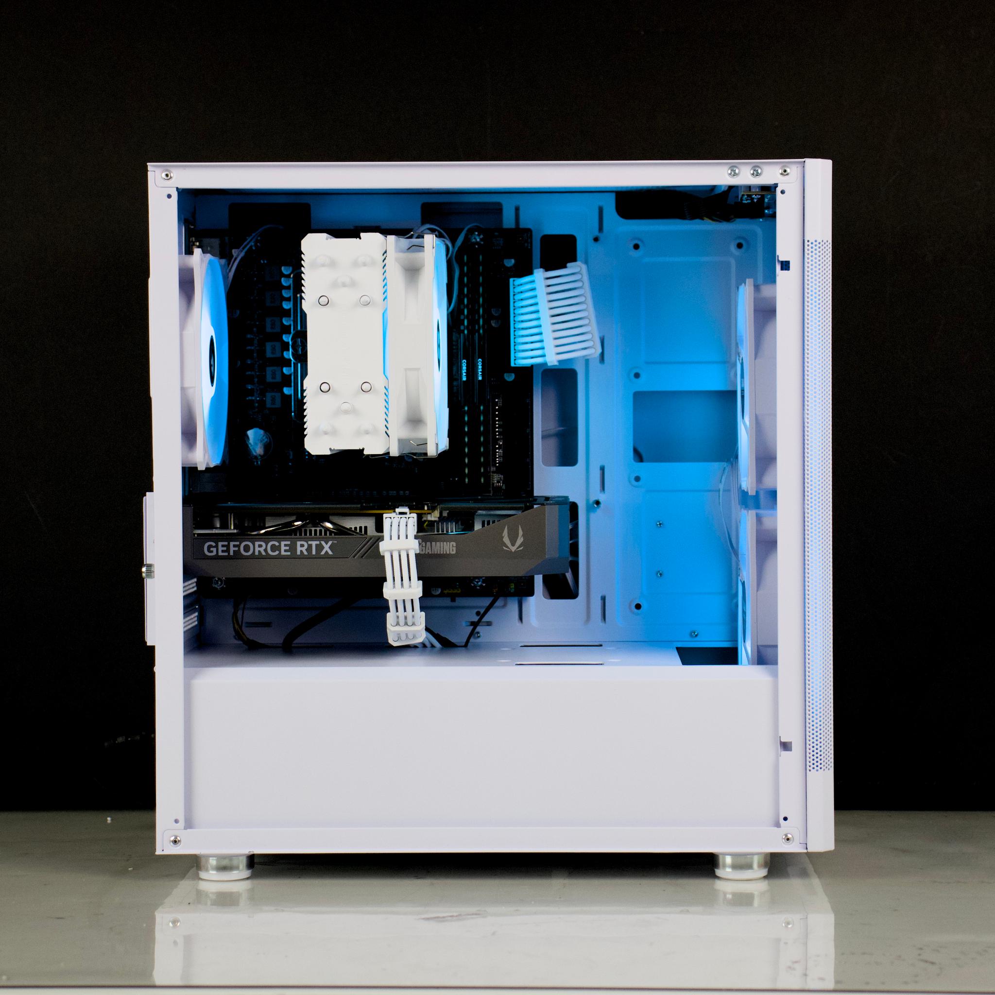 🧊RGB Gaming PC – RTX 5060, Ryzen 5500, 32GB RAM, 1TB SSD - RGB, WiFi🧊⚪