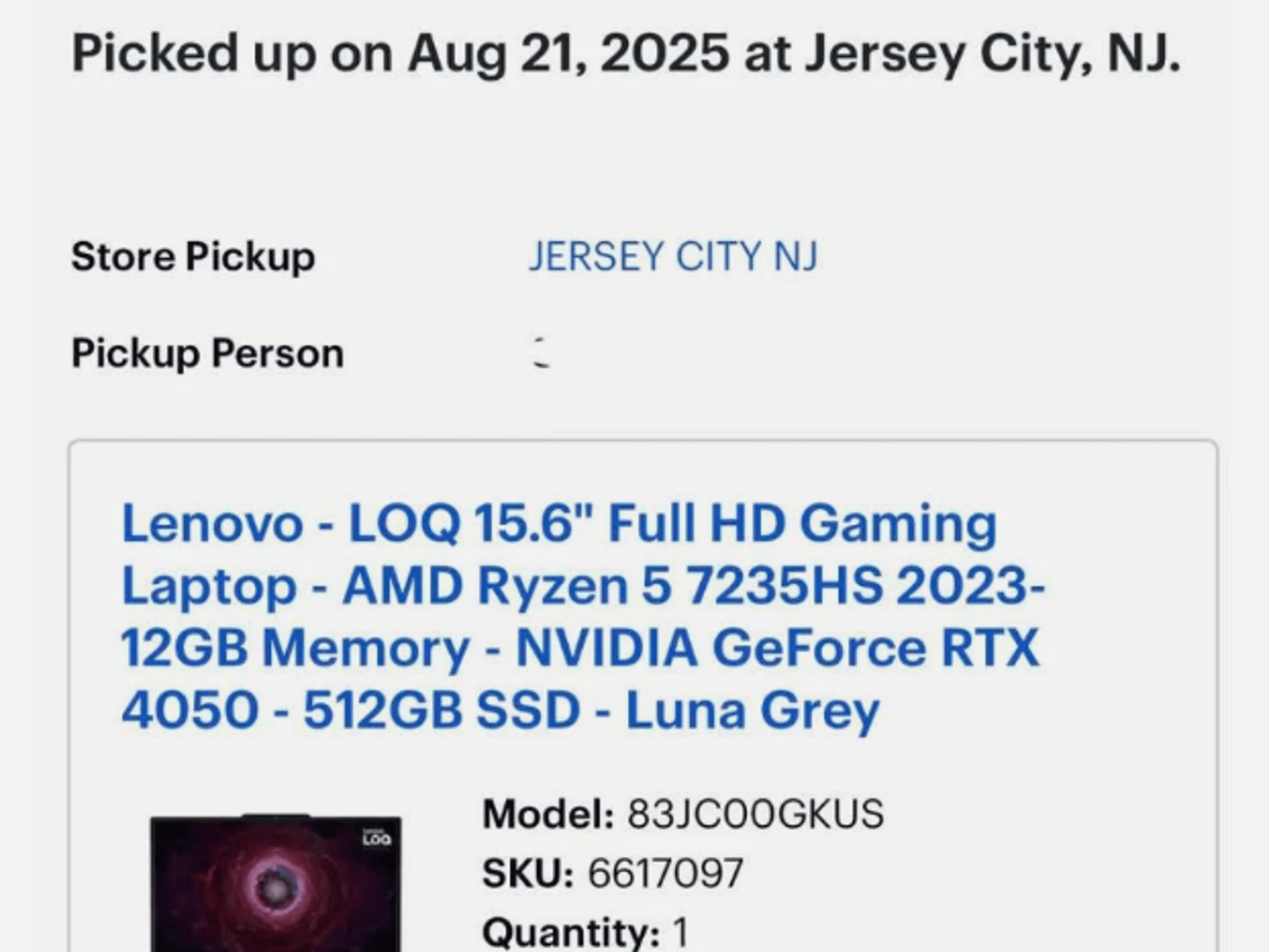 Lenovo Laptop LOQ 15.6" FHD 144Hz (Ryzen 5 7235HS, 12GB/512GB SSD, RTX 4050)