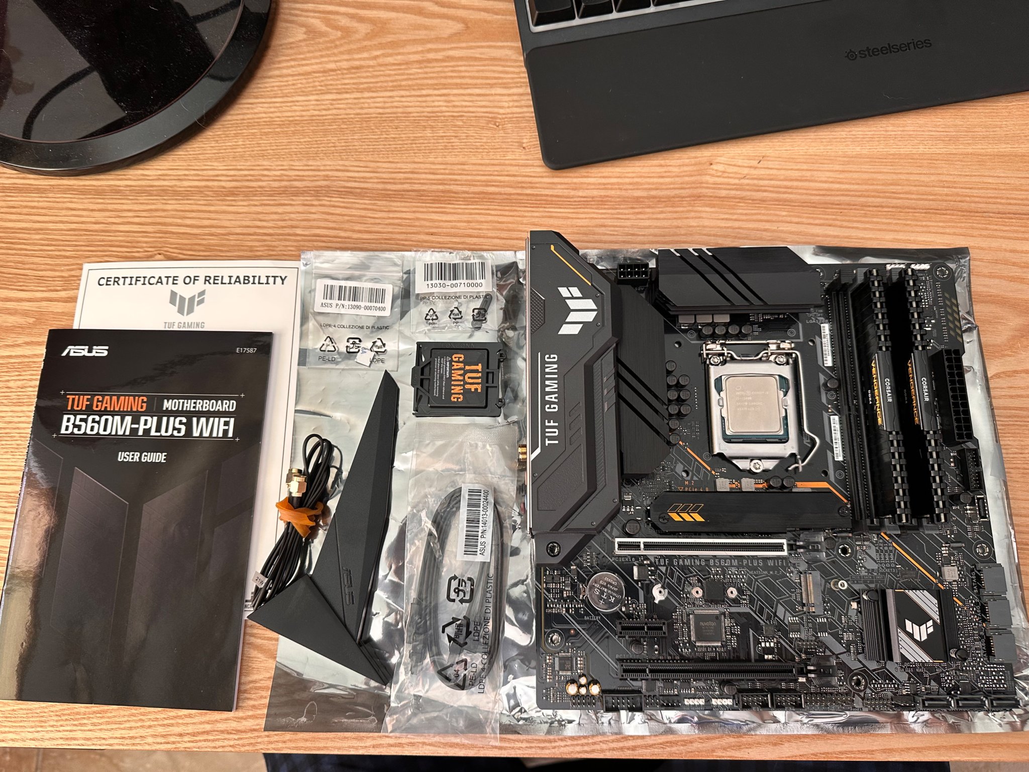 Asus TUF B560M-PLUS wifi / Intel i5-11400 / 16GB (2x8GB) DDR4-3200 Corsair CL16 / EVGA RTX 2060 KO