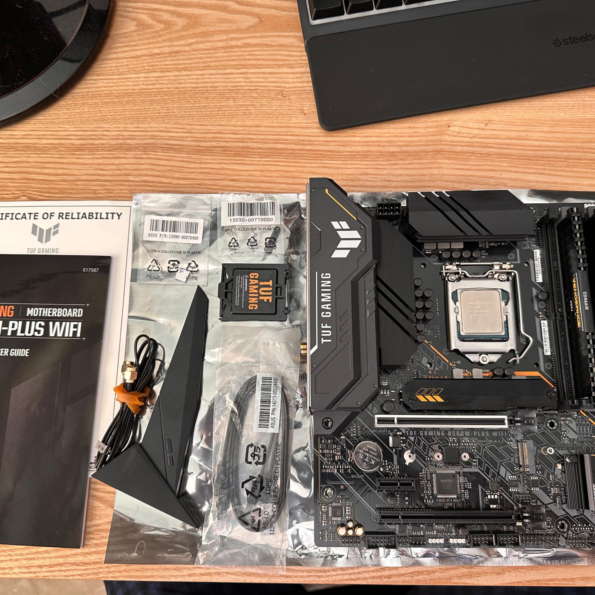 Asus TUF B560M-PLUS wifi / Intel i5-11400 / 16GB (2x8GB) DDR4-3200 Corsair CL16 / EVGA RTX 2060 KO