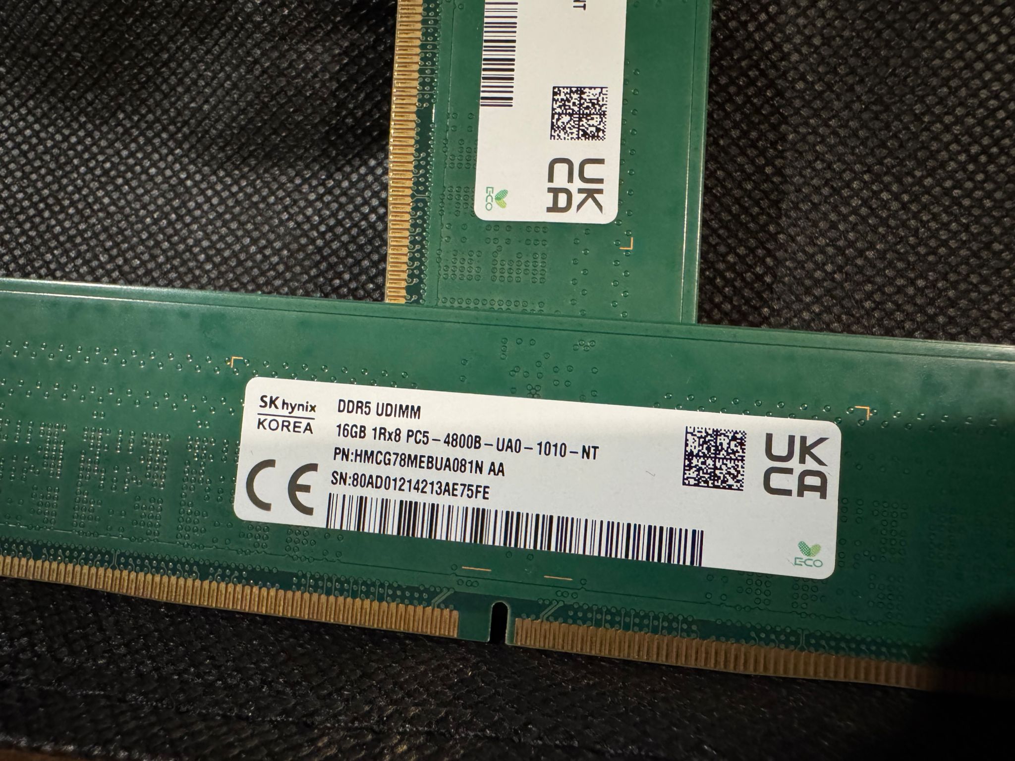 DDR5 DIMM (2x16GB) (32GB TOTAL) RAM @4800Mhz