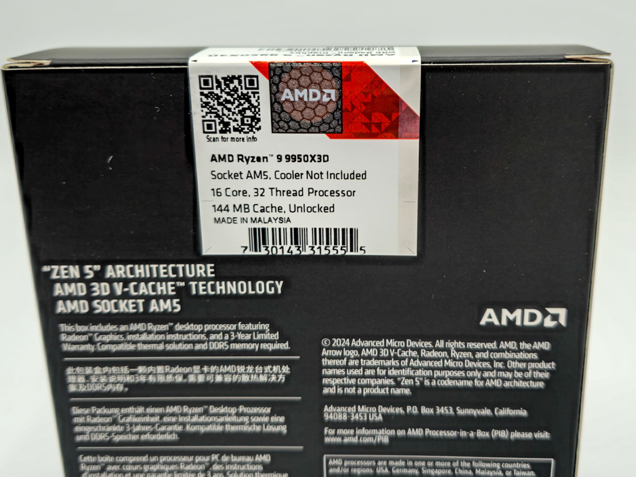 AMD Ryzen 9 9950X3D - Ryzen 16-Core 4.3 GHz Processor - Sealed - On Hand Now