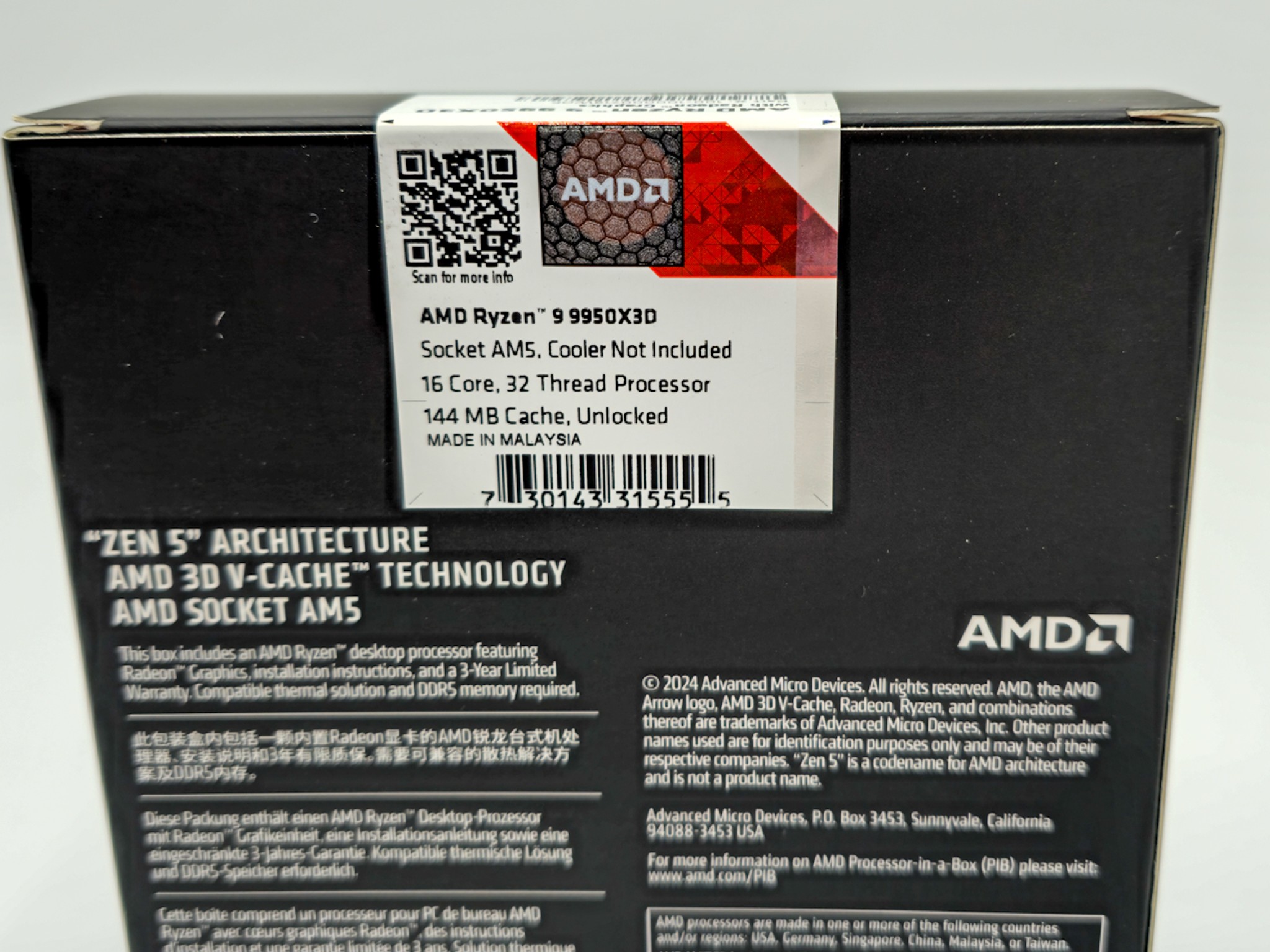 AMD Ryzen 9 9950X3D - Ryzen 16-Core 4.3 GHz Processor - Sealed - On Hand Now