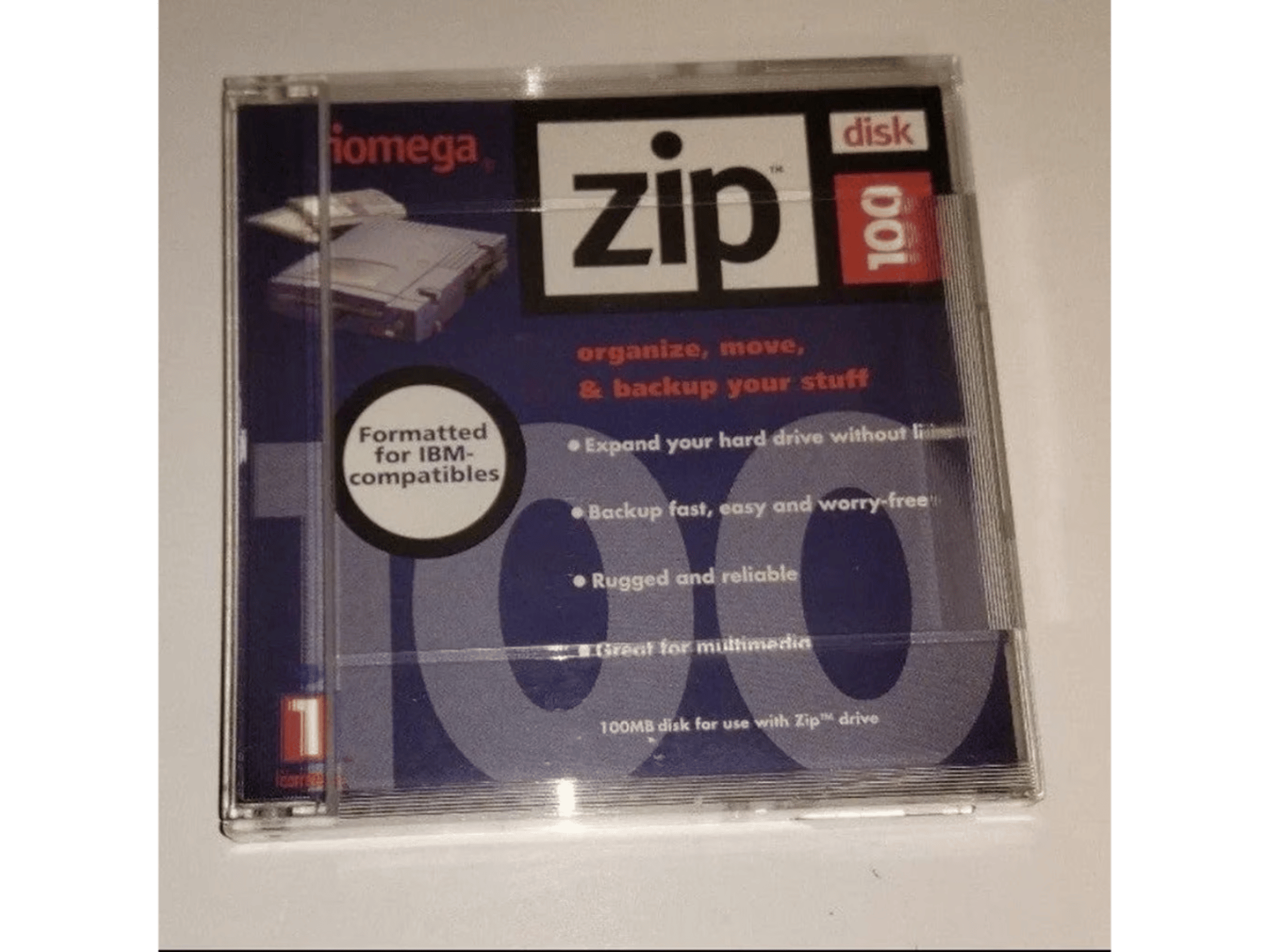 IOmega Zip 100 disc disk 100mb computer desktop laptop storage portable