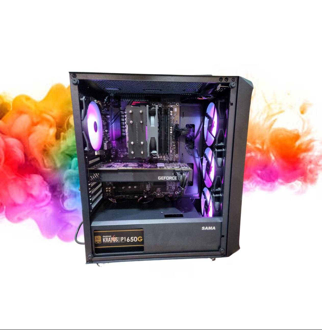 SALE: RTX 2080 Super + Ryzen 5 5500 + 16GBs DDR4 RAM + 1TB SSD + 5 Fans ( Black RGB Gaming PC )