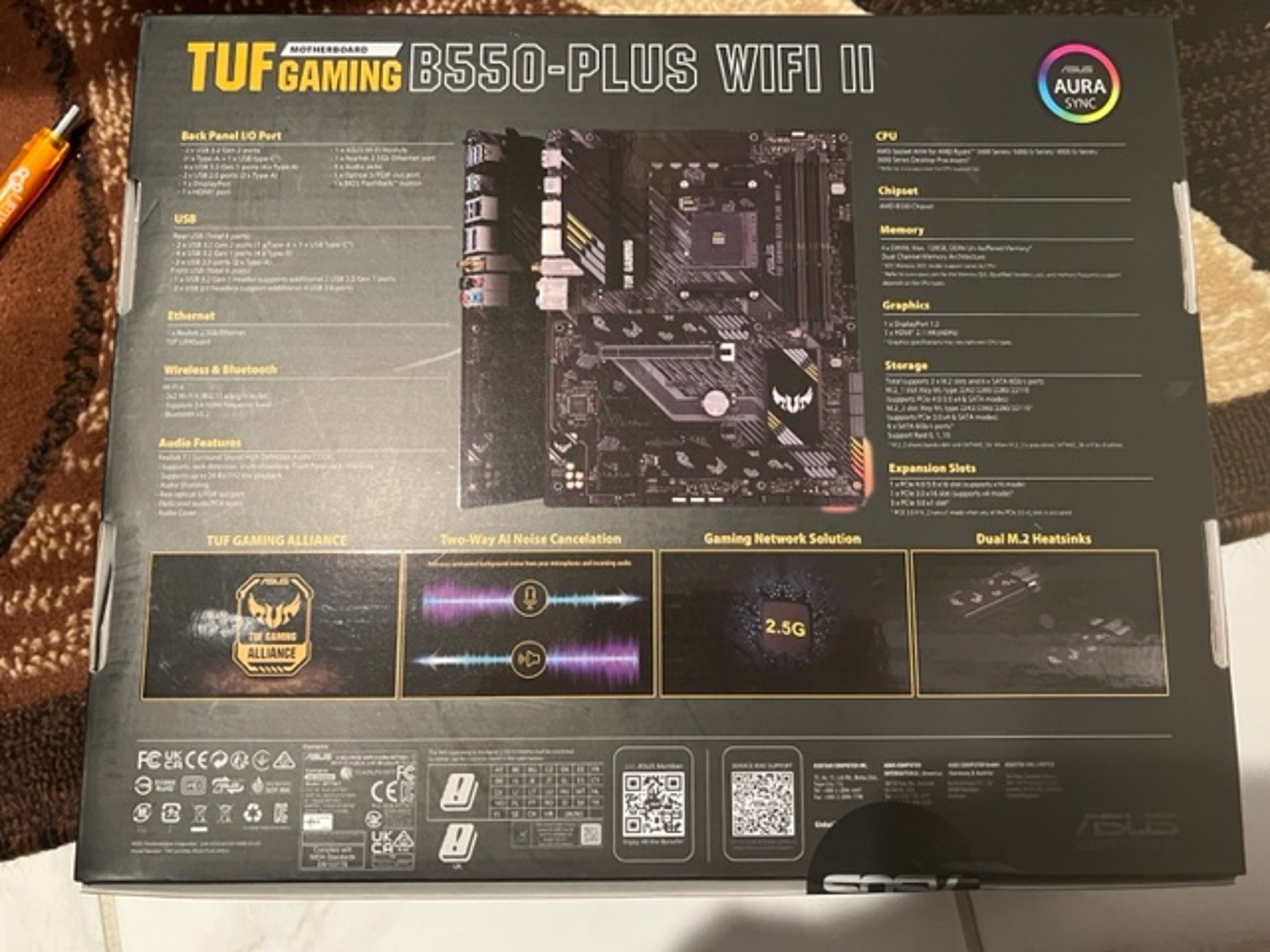 ASUS B550-PLUS TUF Gaming WiFi II AMD AM4 ATX Motherboard DDR4
