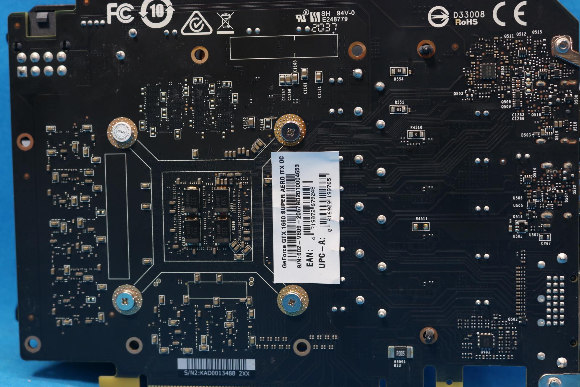 MSI NVIDIA GeForce GTX 1660 Super Aero ITX OC 6GB GDDR6 PCIe 3.0 Desktop GPU MS-V809