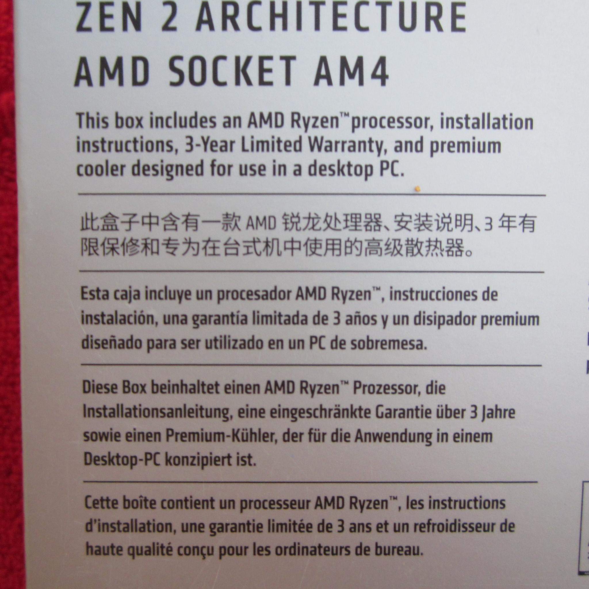 NEW! AMD Ryzen 5 3600 3.6/4.2 GHz AM4 CPU