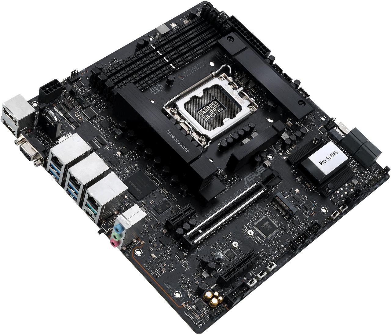 ASUS PRO WS W680M-ACE SE W680 LGA 1700 microATX DDR5 Workstation Motherboard
