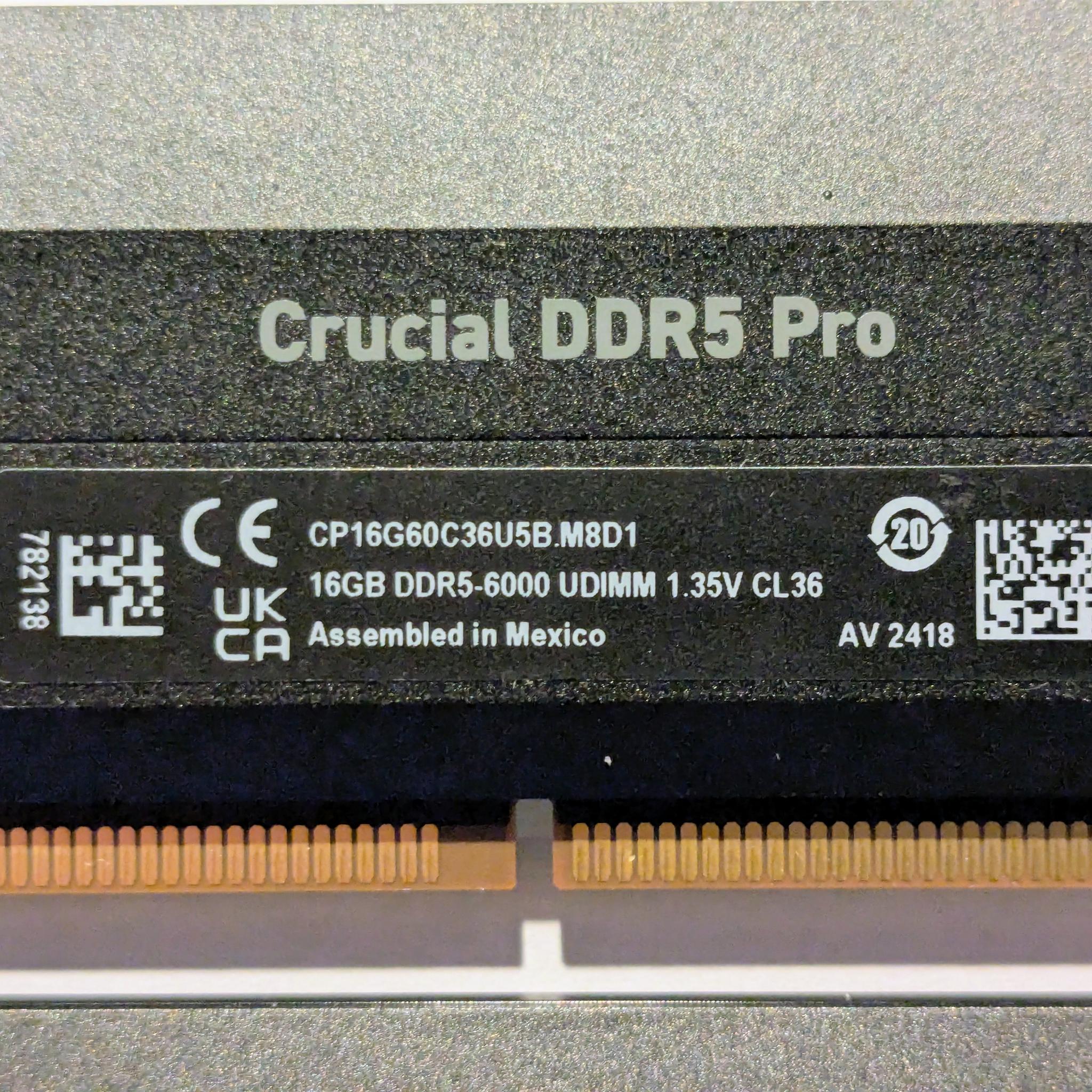 Crucial Pro 32gb 6000mt/s CL36 DDR5 RAM