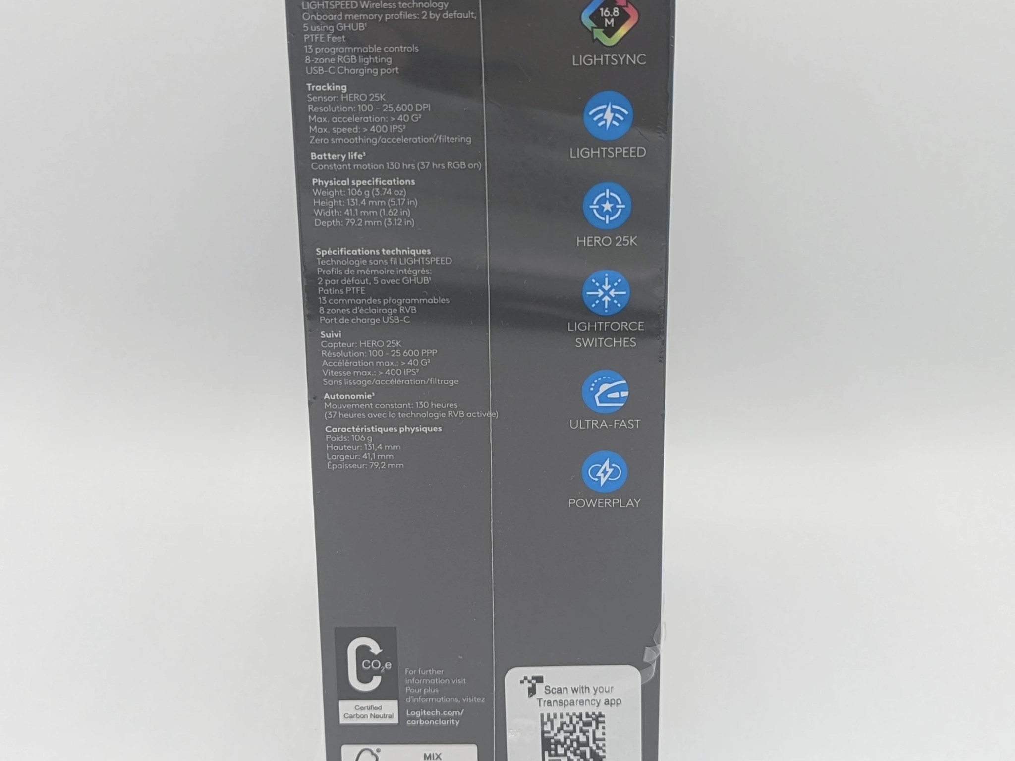 NIB New Logitech G502 X Plus Lightspeed Black RGB