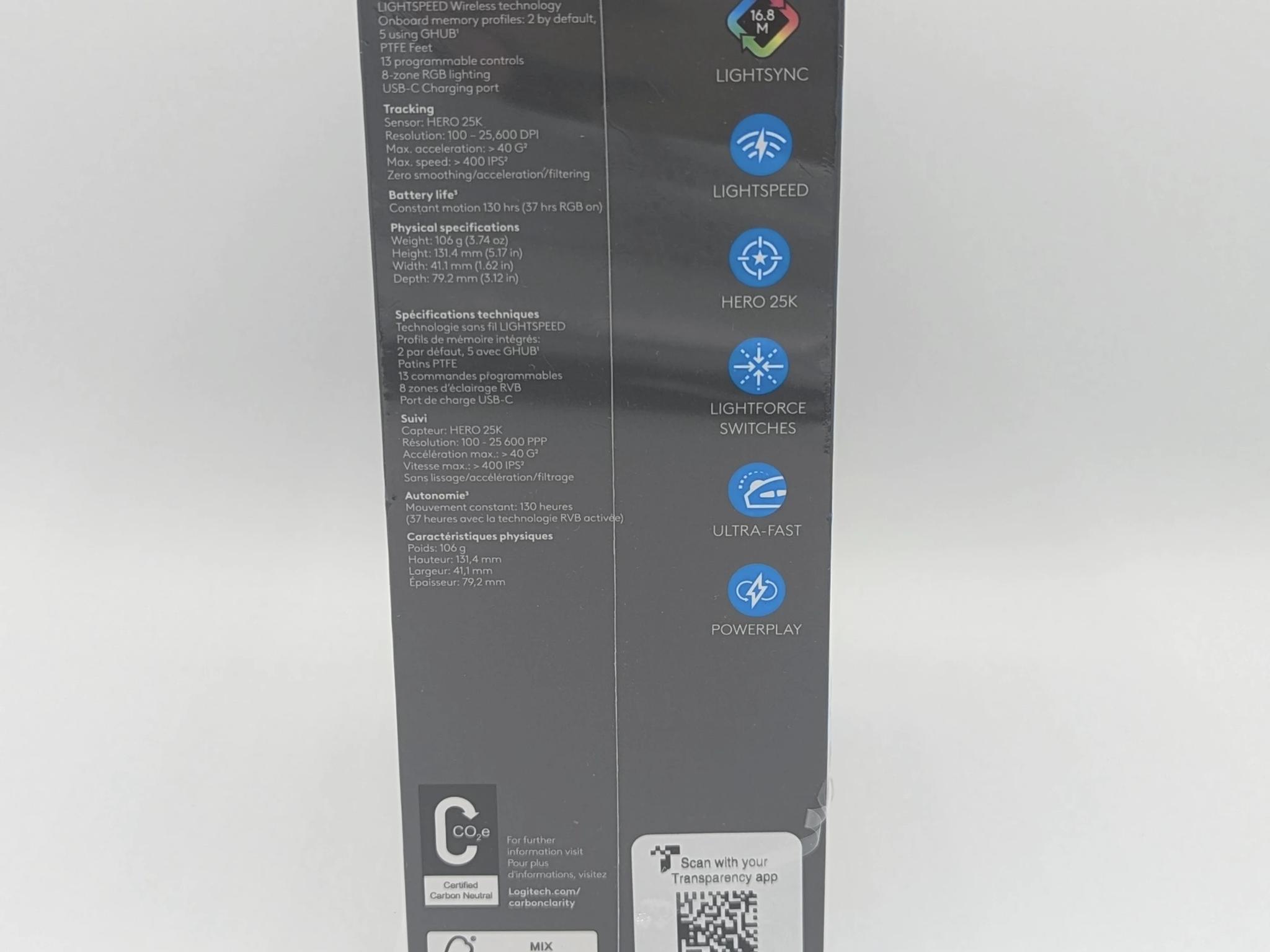 NIB New Logitech G502 X Plus Lightspeed Black RGB