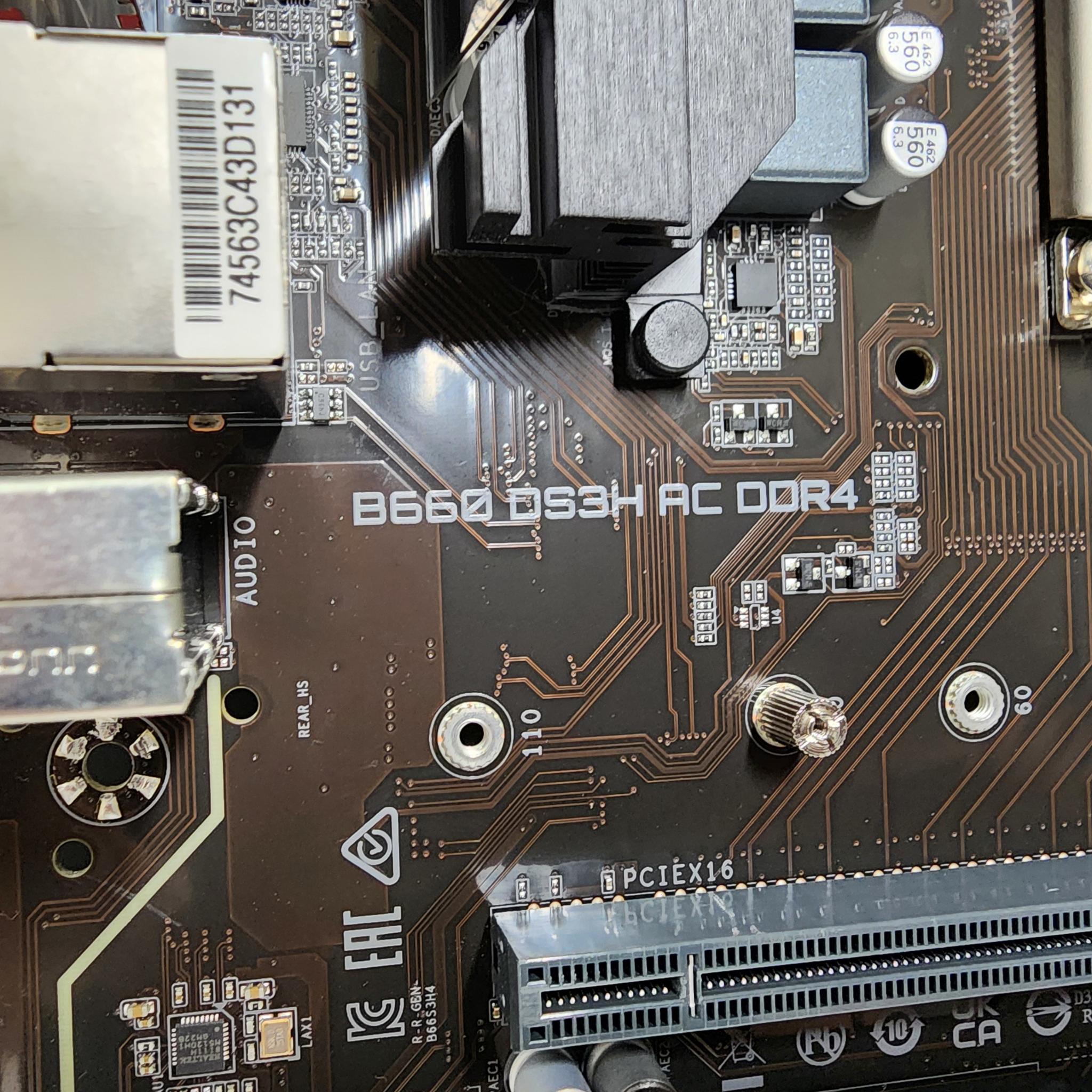 UPDATED BIOS GIGABYTE B660 DS3H AC DDR4 Y1 LGA1700 ATX Motherboard