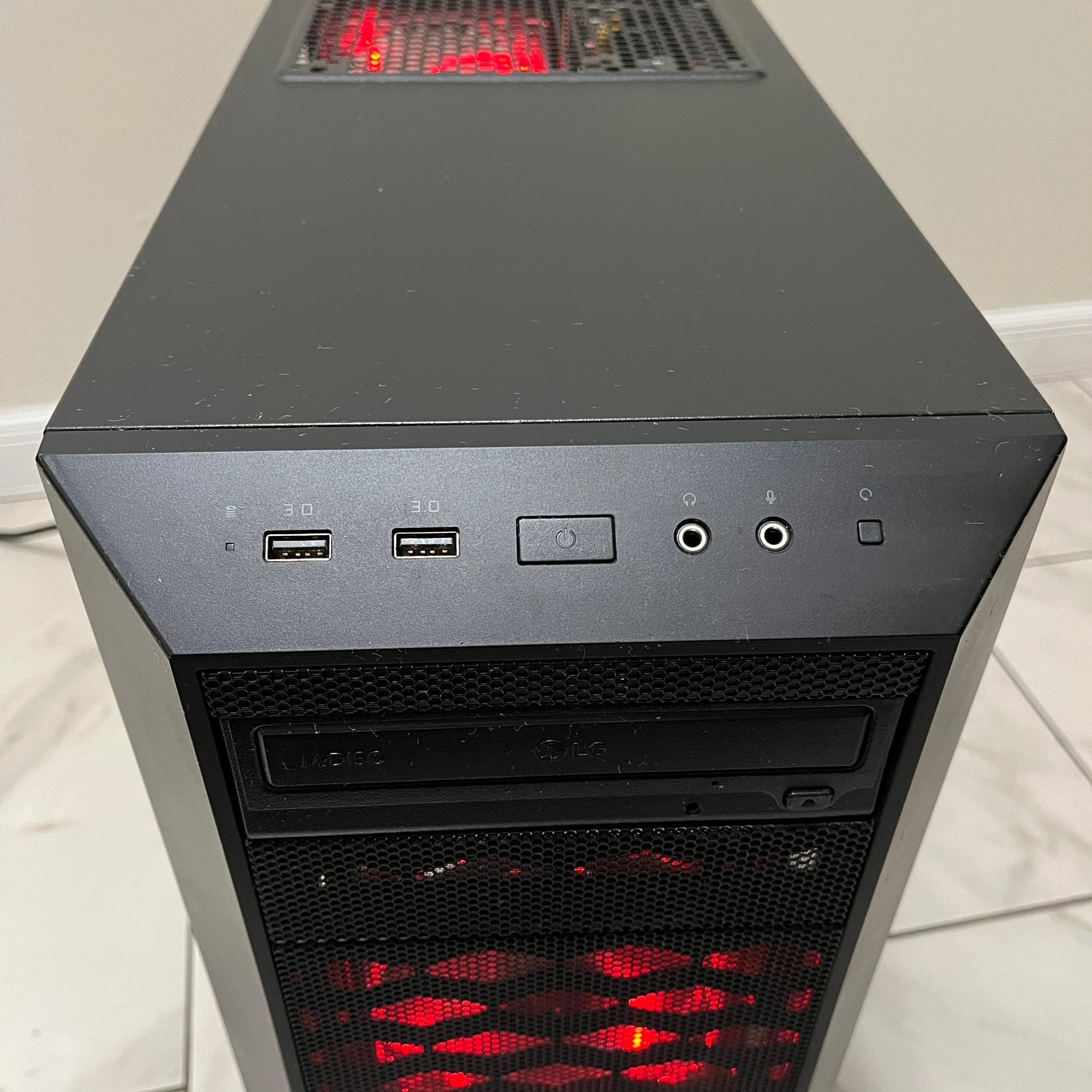 NVIDIA RTX 2080, Intel Core i3-12100, 16GB RAM, 512GB SSD - Gaming PC w/ Wi-Fi & BT *Missing R Panel