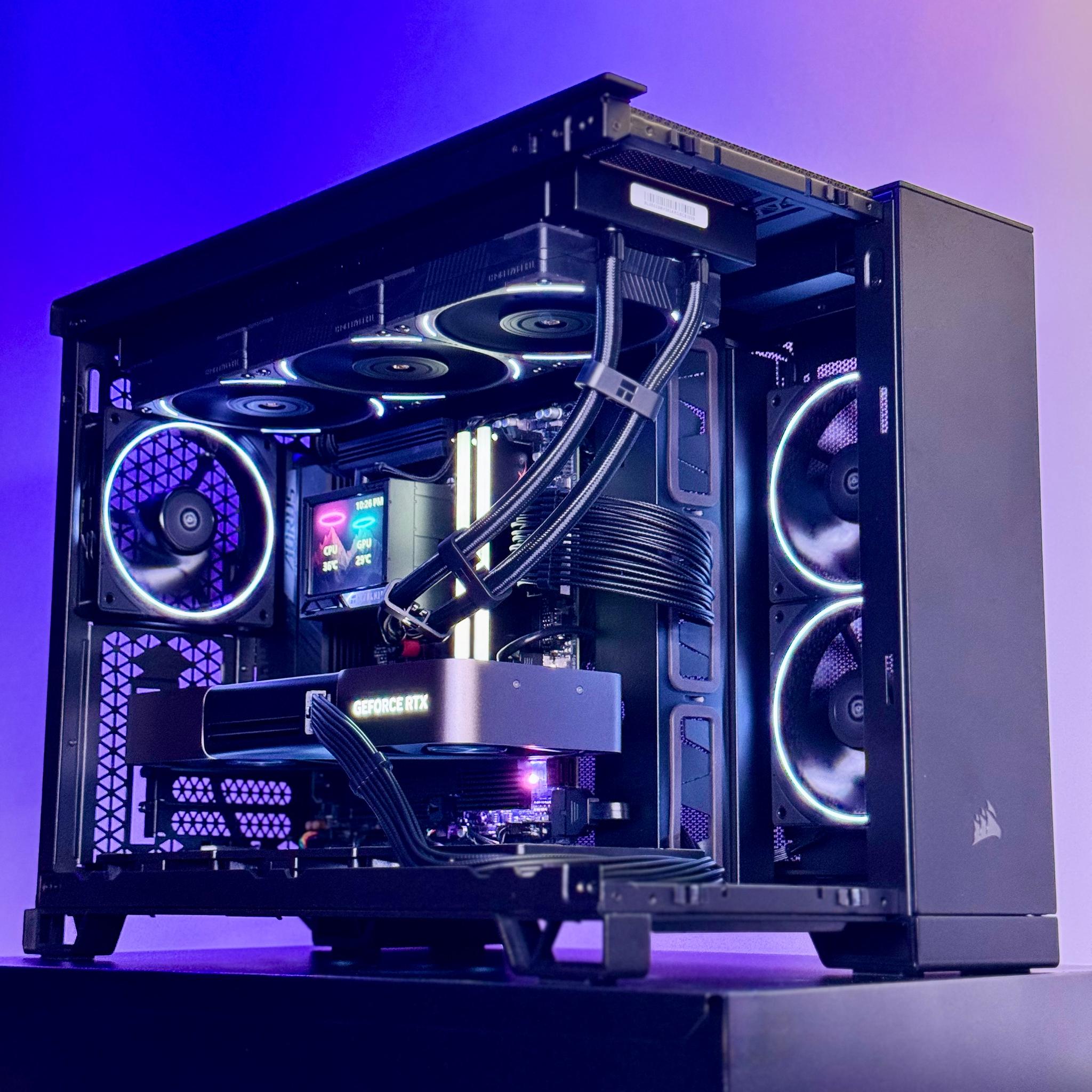 Nightfall 🌑✨ 5080 Founders Edition | 9800X3D | 32GB DDR5-6000 RAM | 2TB SSD | 360 AIO Liquid Cooled