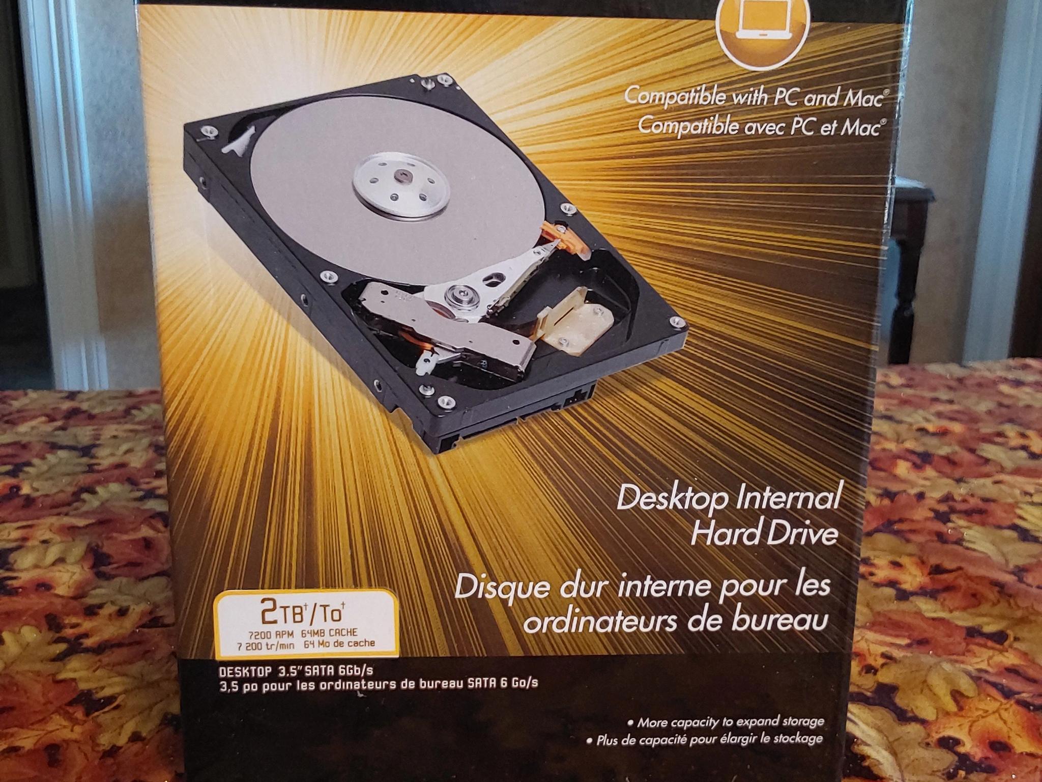 Brand NEW TOSHIBA 2TB Hard Drive 7200 RPM 64MB (Rebranded Hitachi)