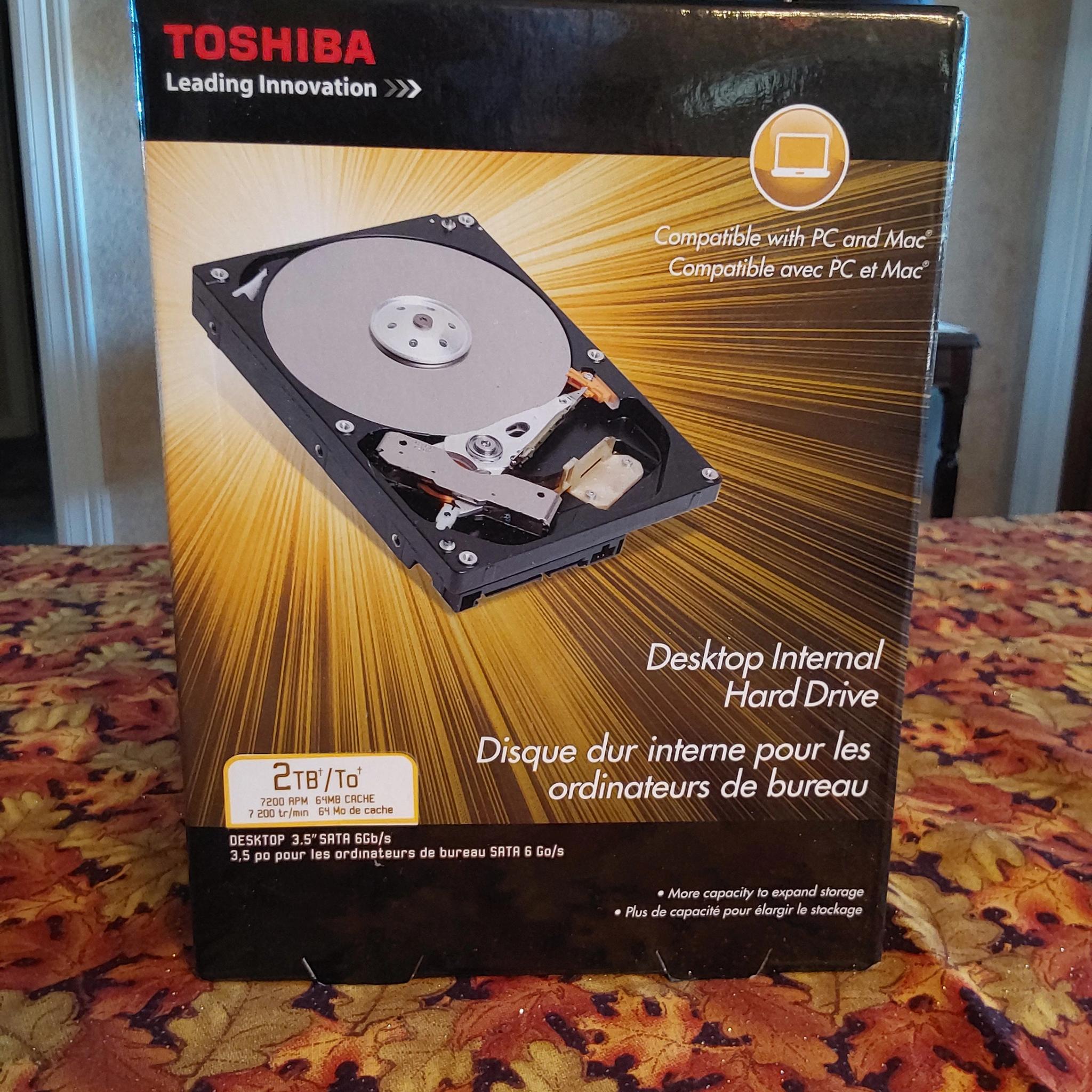Brand NEW TOSHIBA 2TB Hard Drive 7200 RPM 64MB (Rebranded Hitachi)