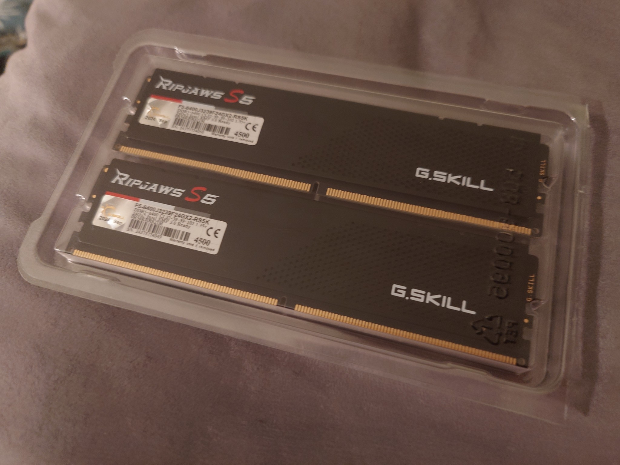 G.Skill Ripjaws DDR5 Ram 48GB Kit 2x24GB sticks 6400MT/s CL32 - Black