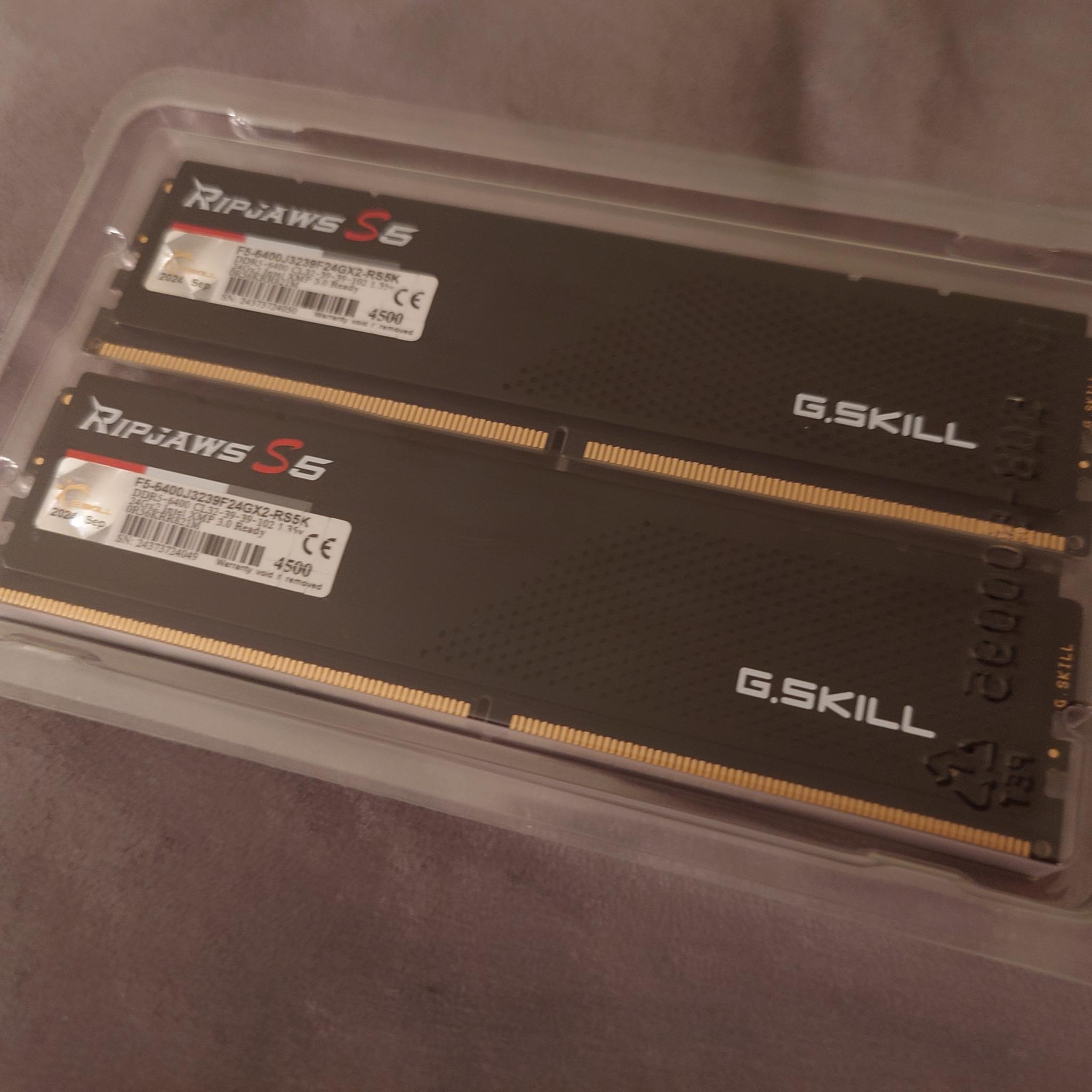 G.Skill Ripjaws DDR5 Ram 48GB Kit 2x24GB sticks 6400MT/s CL32 - Black