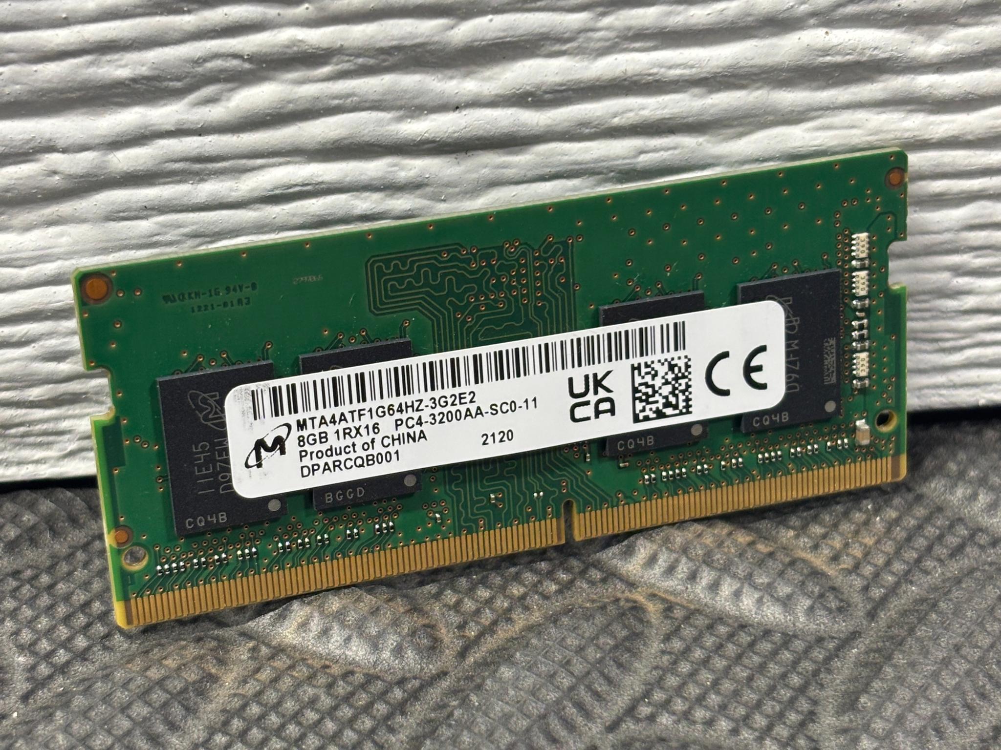 Micron 8GB DDR4 3200MHz Laptop RAM PC4-3200AA SODIMM Tested Working