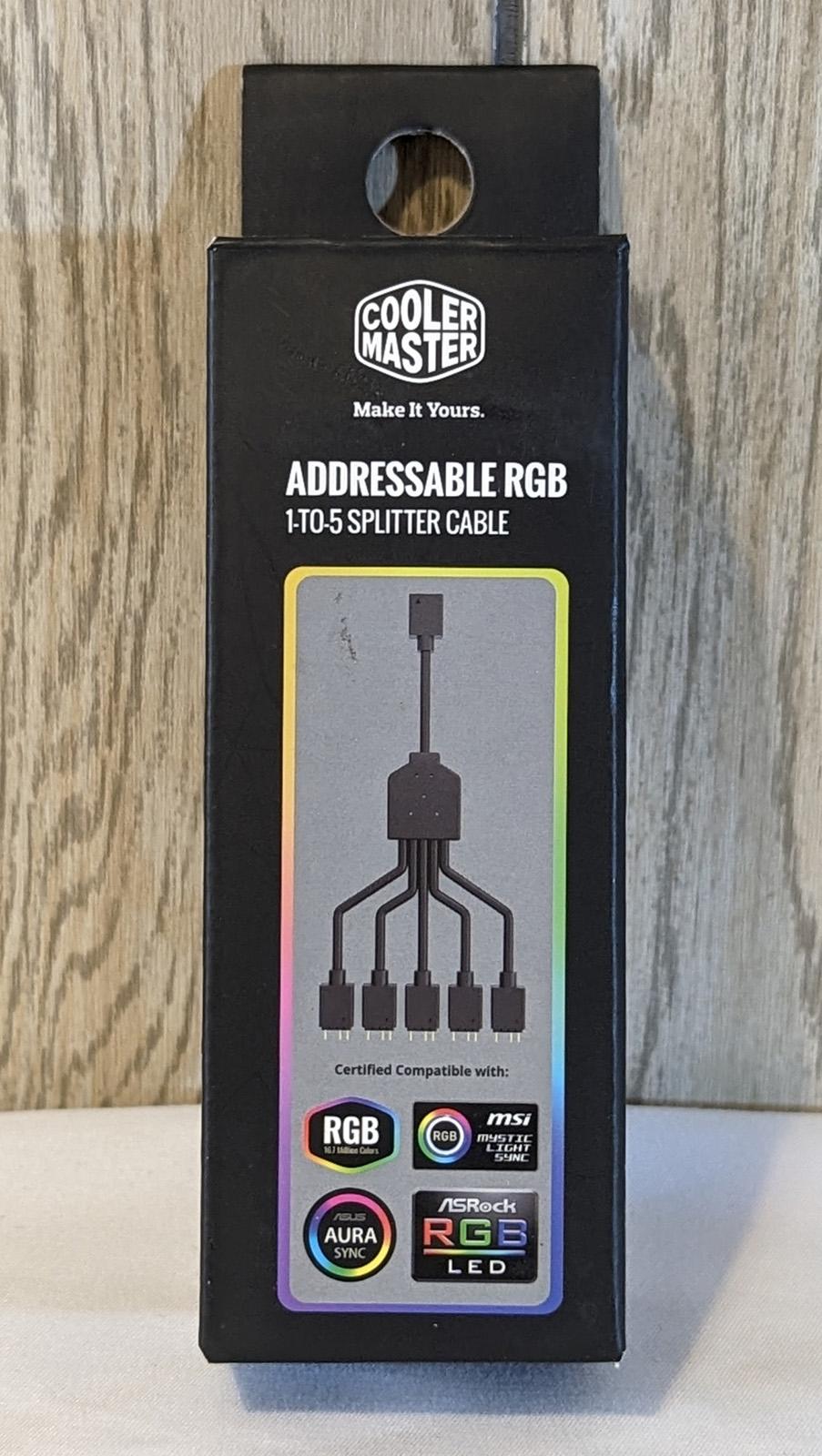 Cooler Master 1-to-5 ARGB Splitter Cable for 5v 3pin Addressable RGB