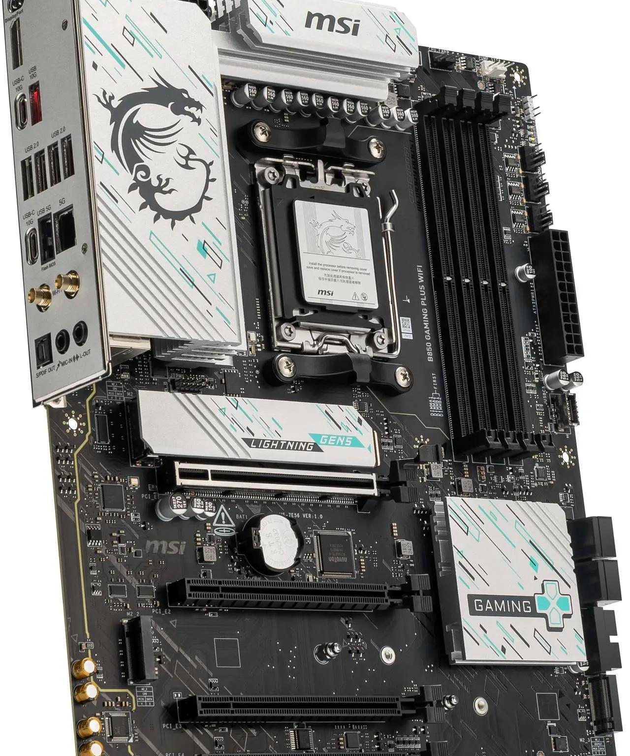 MSI B850 GAMING PLUS WIFI AM5 AMD B850 SATA 6Gb/s 5G Network DDR5 Wi-Fi 7 ATX Motherboard