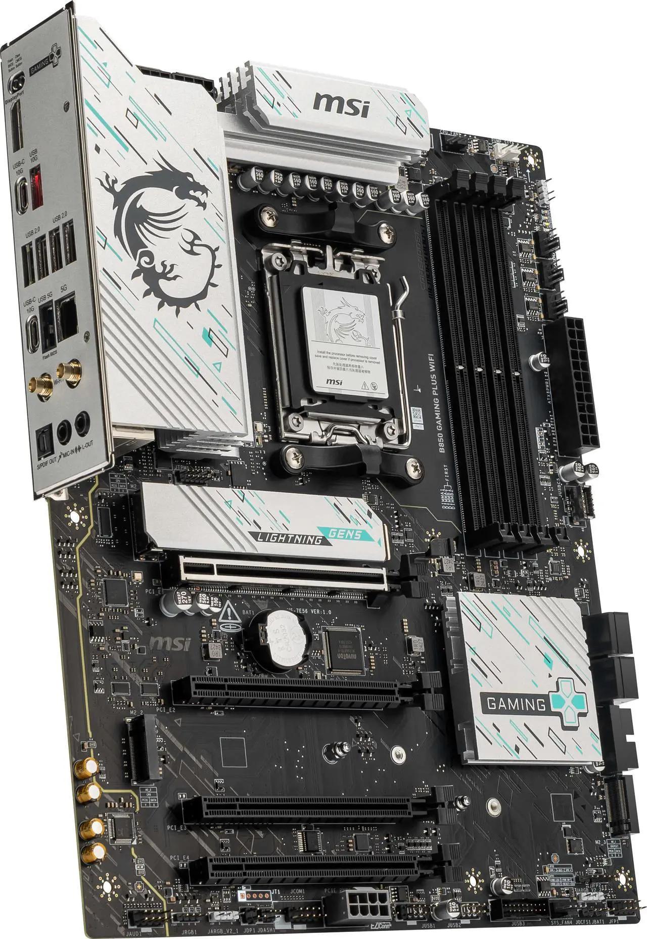 MSI B850 GAMING PLUS WIFI AM5 AMD B850 SATA 6Gb/s 5G Network DDR5 Wi-Fi 7 ATX Motherboard