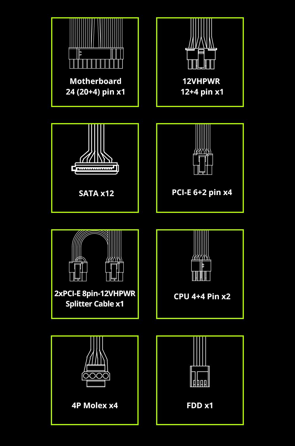 ENERMAX REVOLUTION ATX 3.0 1200W, 80+ Gold Full Modular, ATX 3.0, 600W PCIe 5.0 12VHPWR Connectors