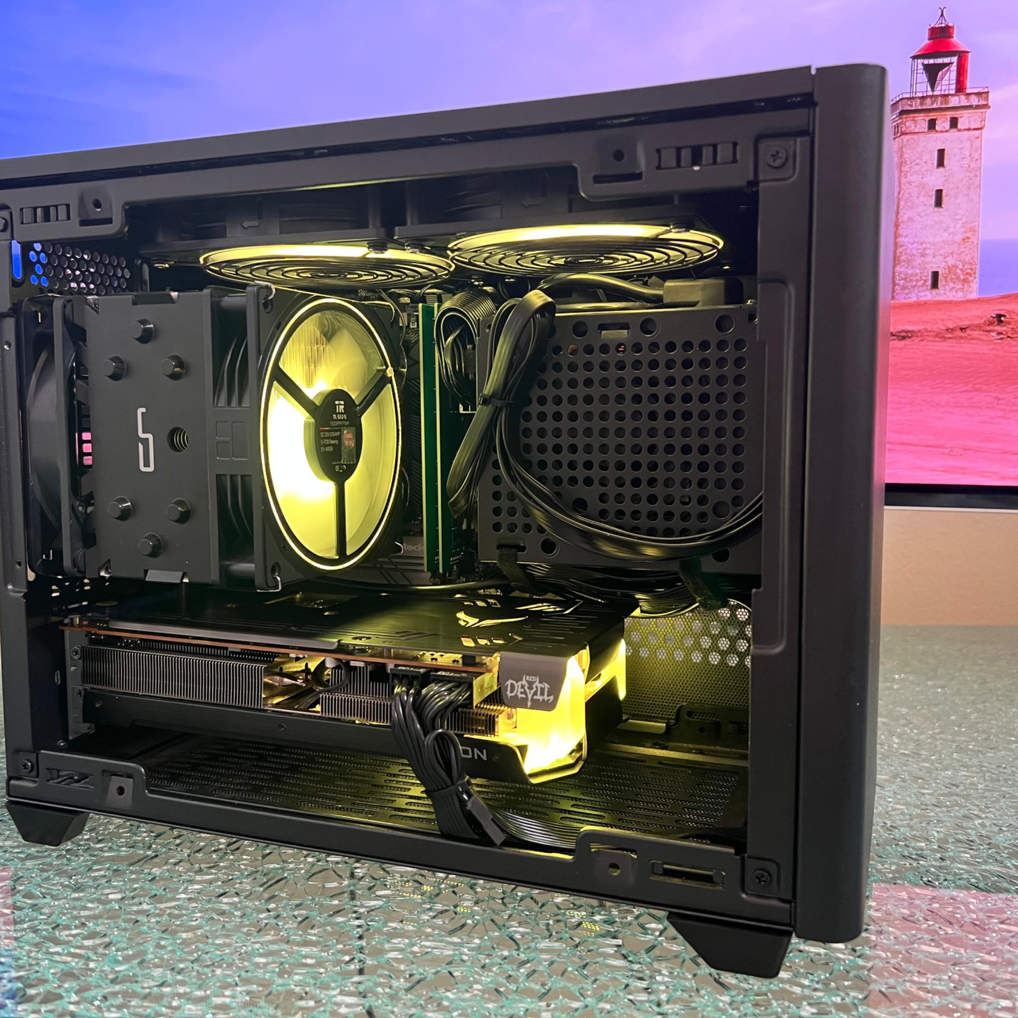 Solid Mini-ITX Gaming PC | Ryzen 7 3800x | RX 6600XT | 32 GB RAM | 1 TB NVME M.2 SSD