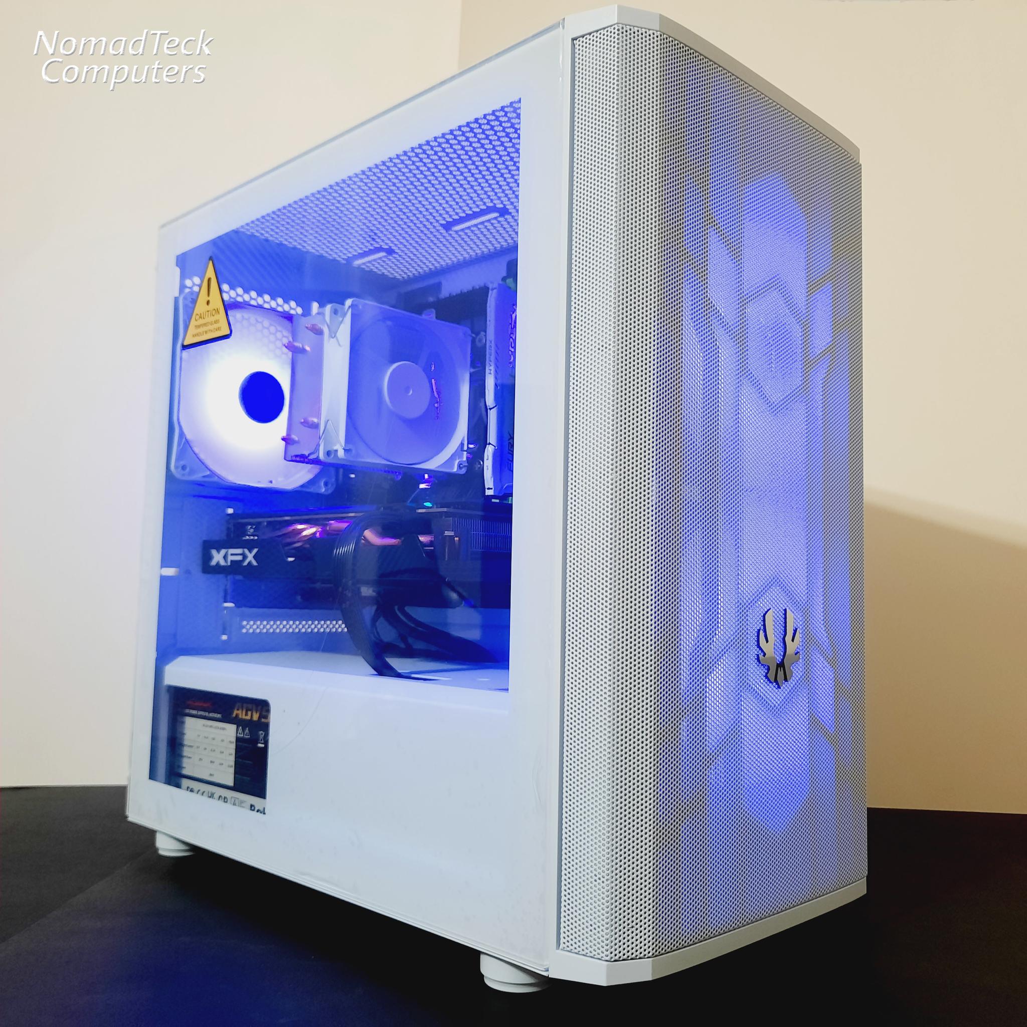 ⚡Budget White Gaming PC - Intel Xeon 8-cores ● 16GB RAM ● 512GB SSD ● AMD RX 580 8GB